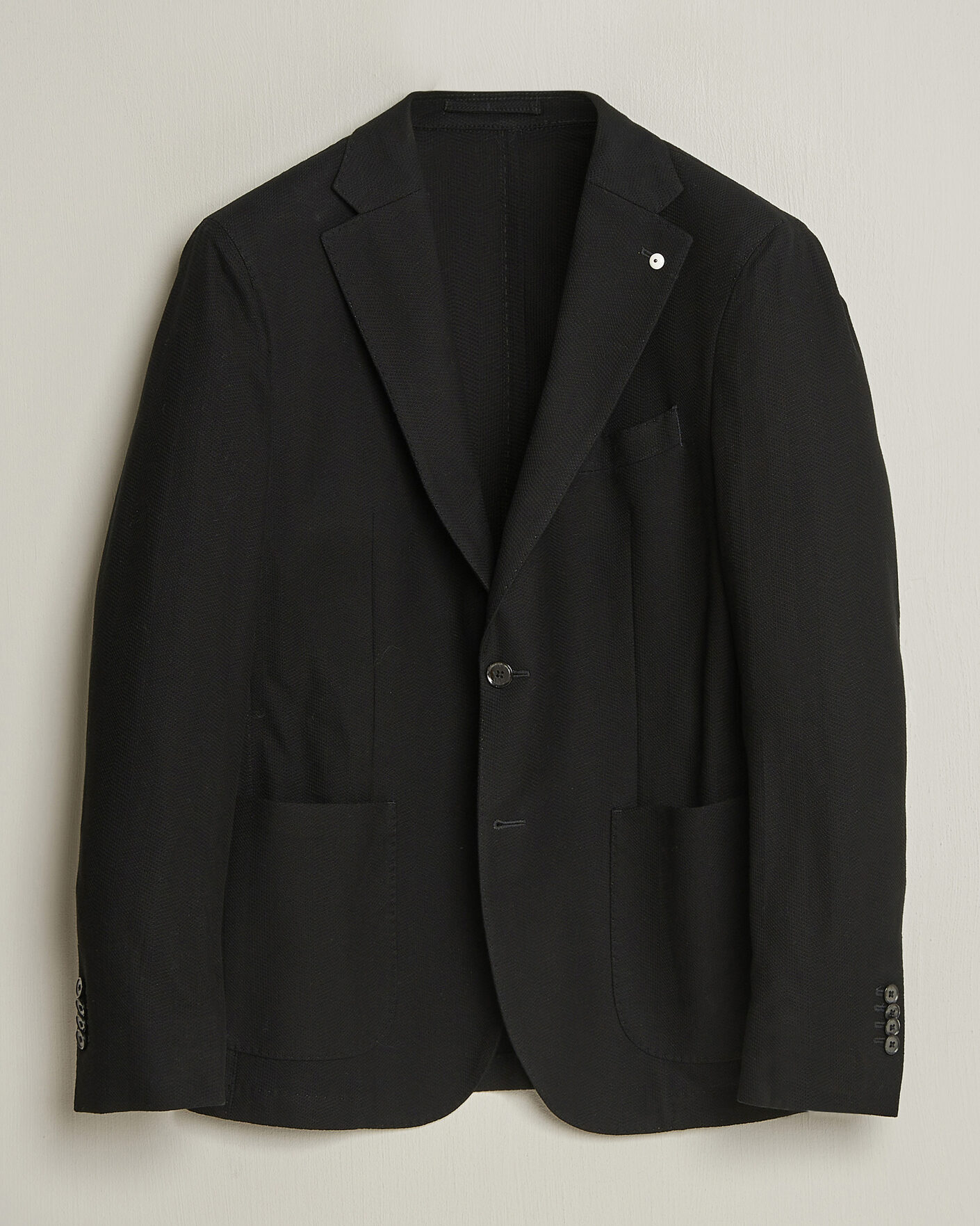 Herre | Blazere & jakker | L.B.M. 1911 | Jack Herringbone Cotton Blazer Black