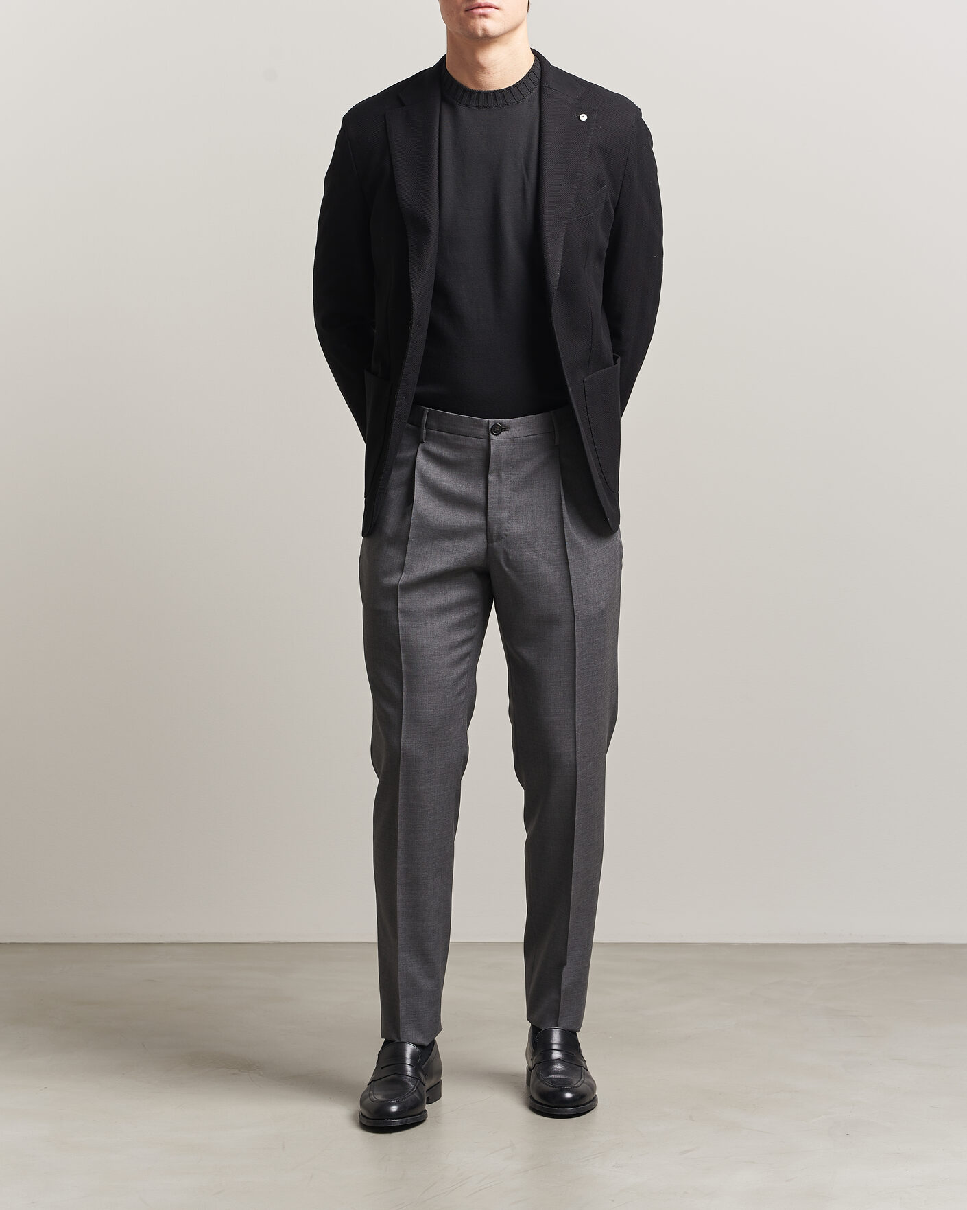 Herre | Blazere & jakker | L.B.M. 1911 | Jack Herringbone Cotton Blazer Black