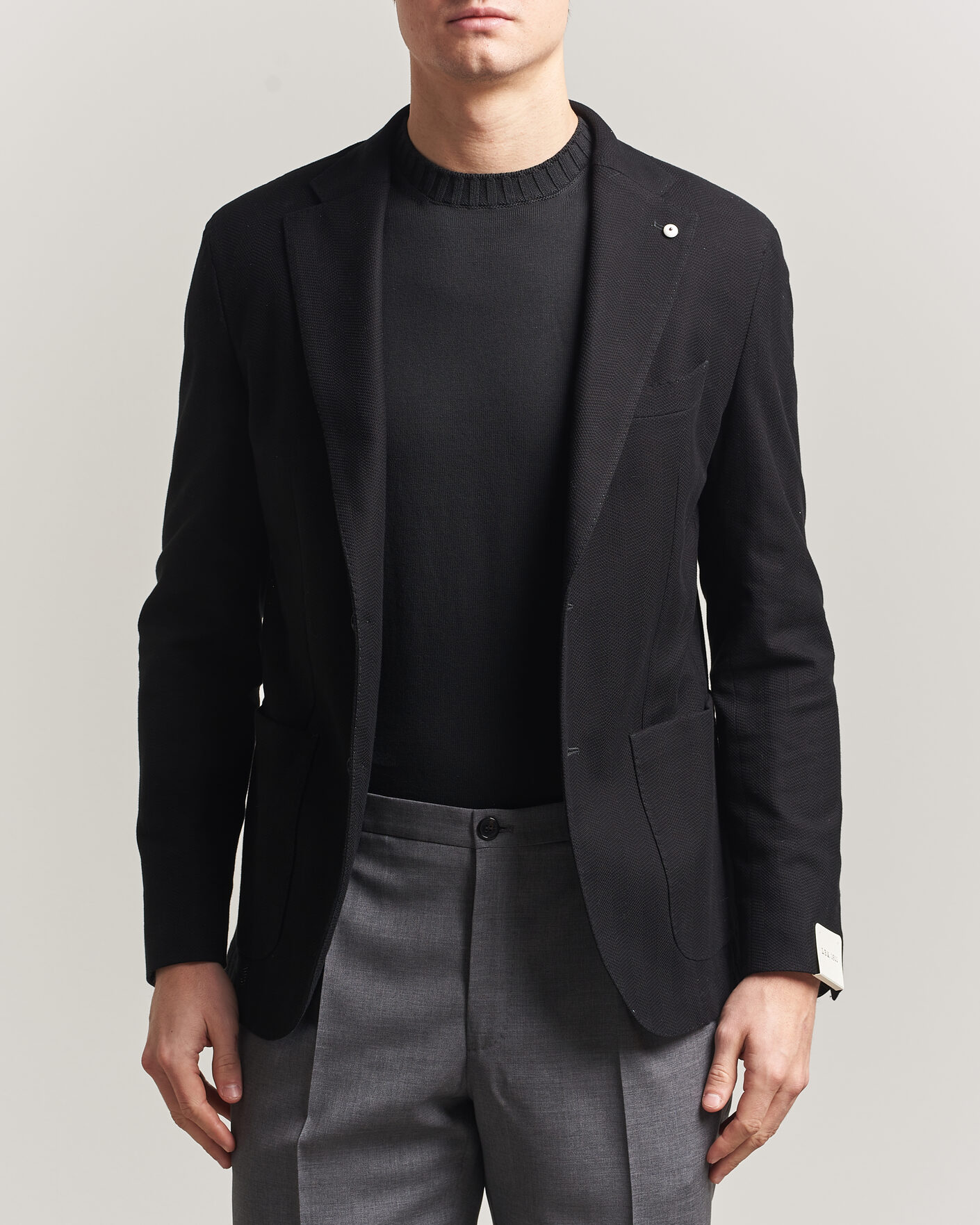 Herre | Blazere & jakker | L.B.M. 1911 | Jack Herringbone Cotton Blazer Black
