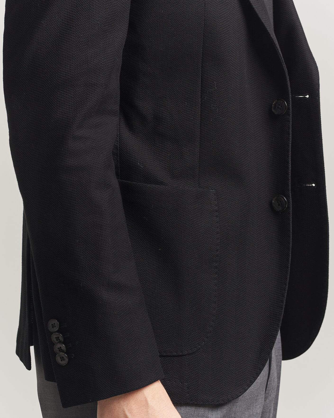 Herre | Blazere & jakker | L.B.M. 1911 | Jack Herringbone Cotton Blazer Black