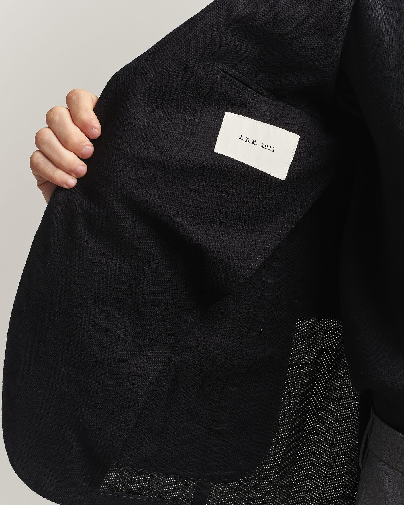 Herre | Blazere & jakker | L.B.M. 1911 | Jack Herringbone Cotton Blazer Black