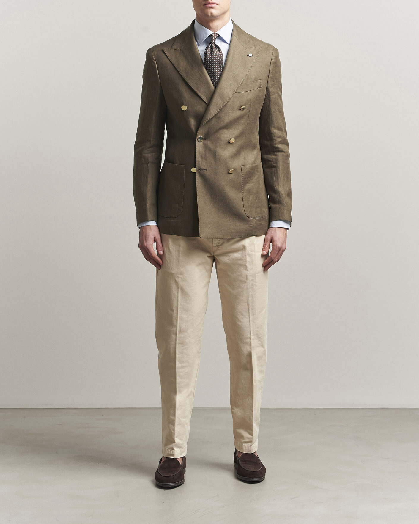 Herre | Blazere & jakker | L.B.M. 1911 | Tom Regular DB Linen Blazer Olive