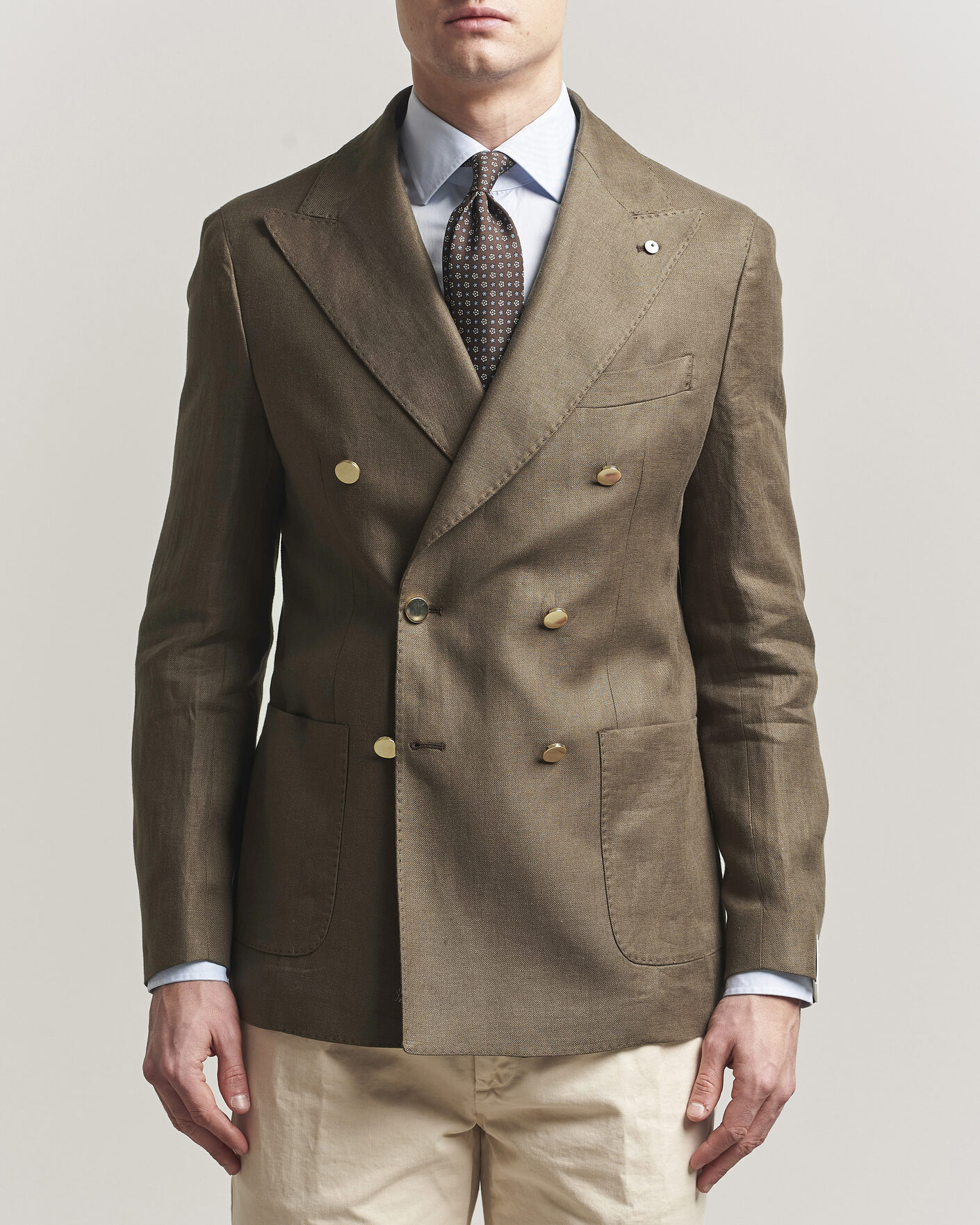 Herre | Blazere & jakker | L.B.M. 1911 | Tom Regular DB Linen Blazer Olive