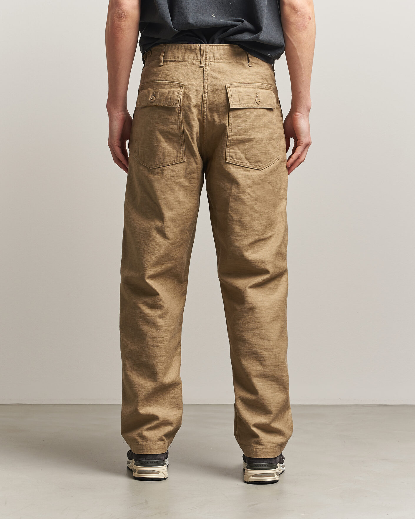 Herre | Bukser | orSlow | Regular Fit Original Sateen Fatigue Pants Sand Beige