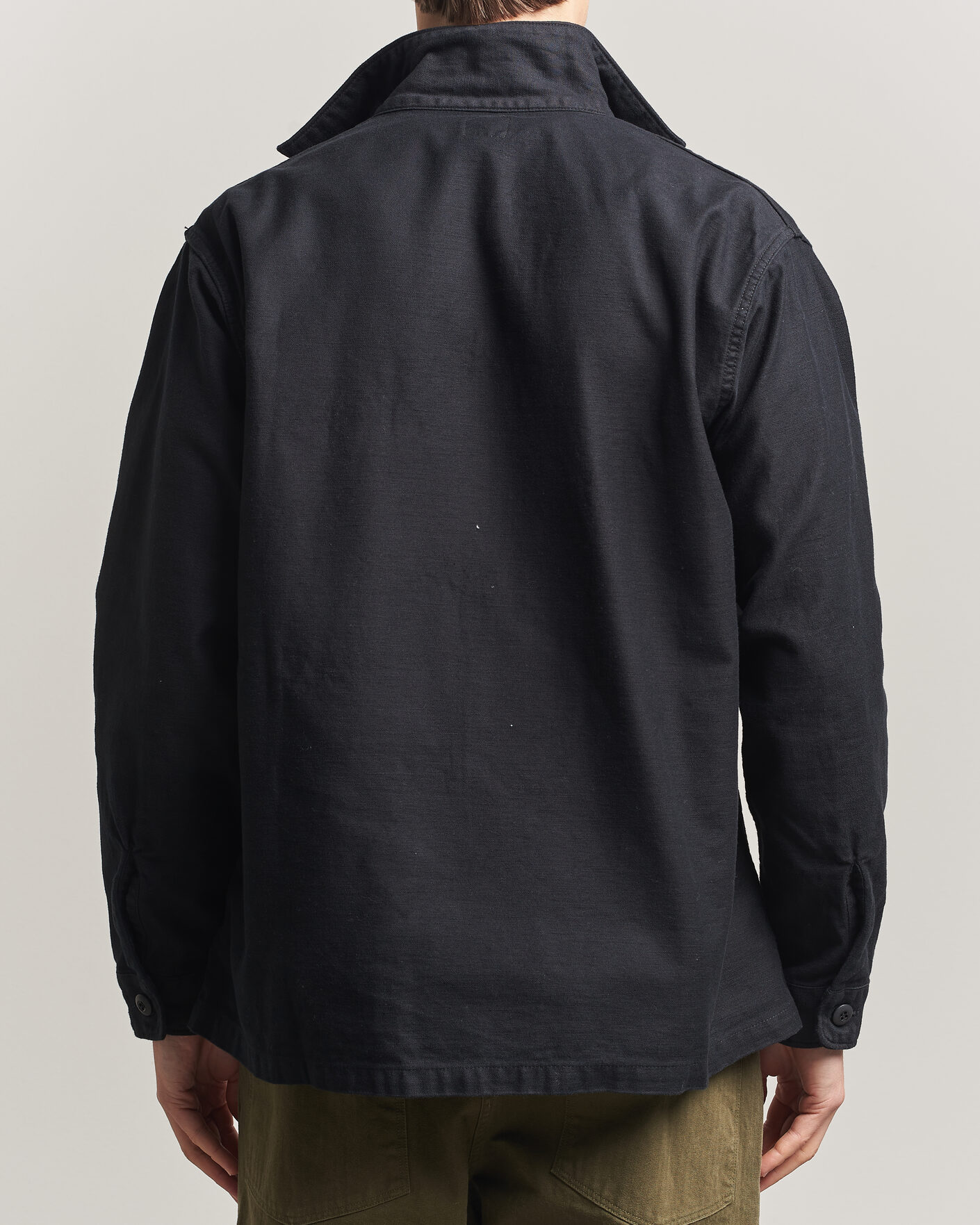 Herre | Skjorter | orSlow | Cotton Sateen US Army Overshirt Black