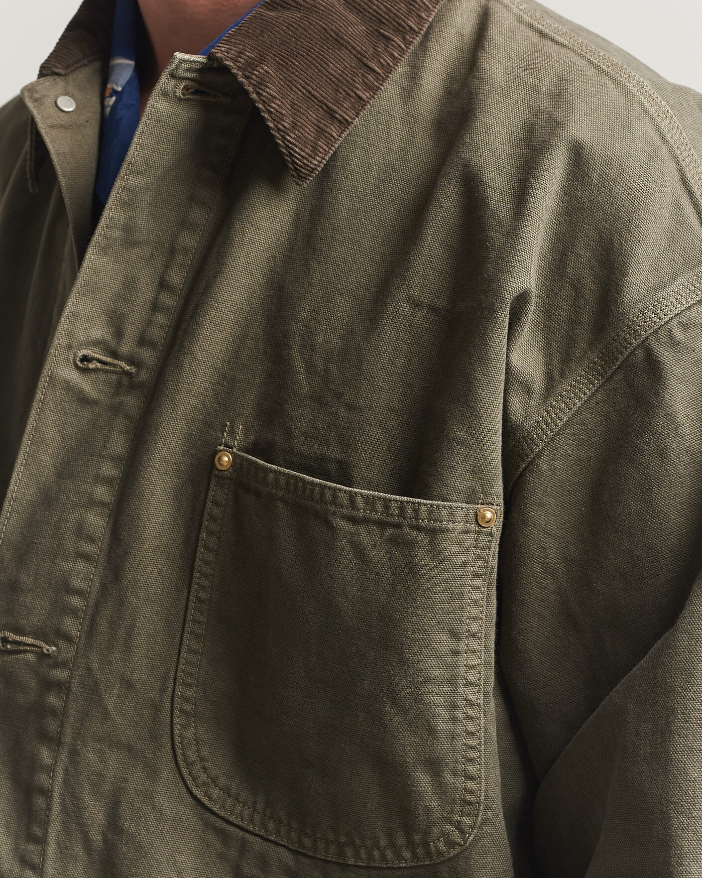 Herre | Jakker | orSlow | Oxford Coverall Chore Jacket Army Green
