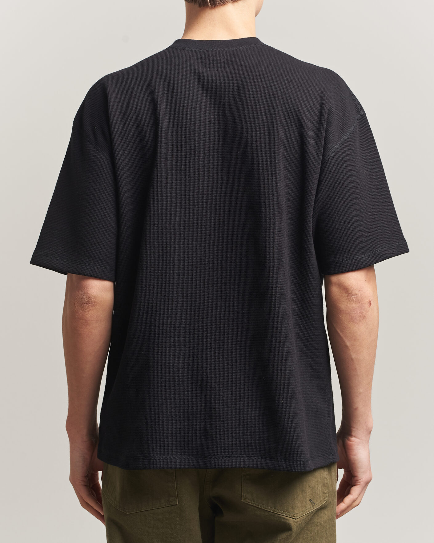 Herre | T-Shirts | orSlow | Waffle Cotton T-Shirt Black
