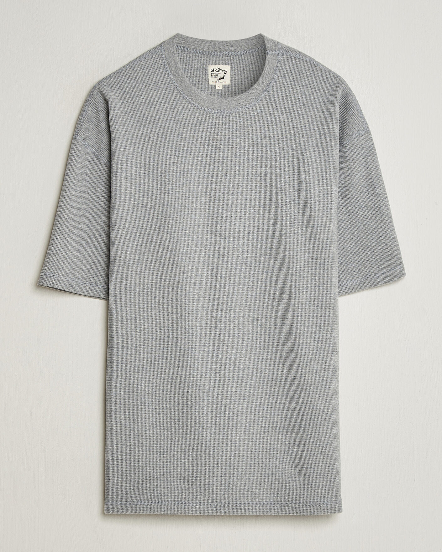 Herre | T-Shirts | orSlow | Waffle Cotton T-Shirt Heather Gray