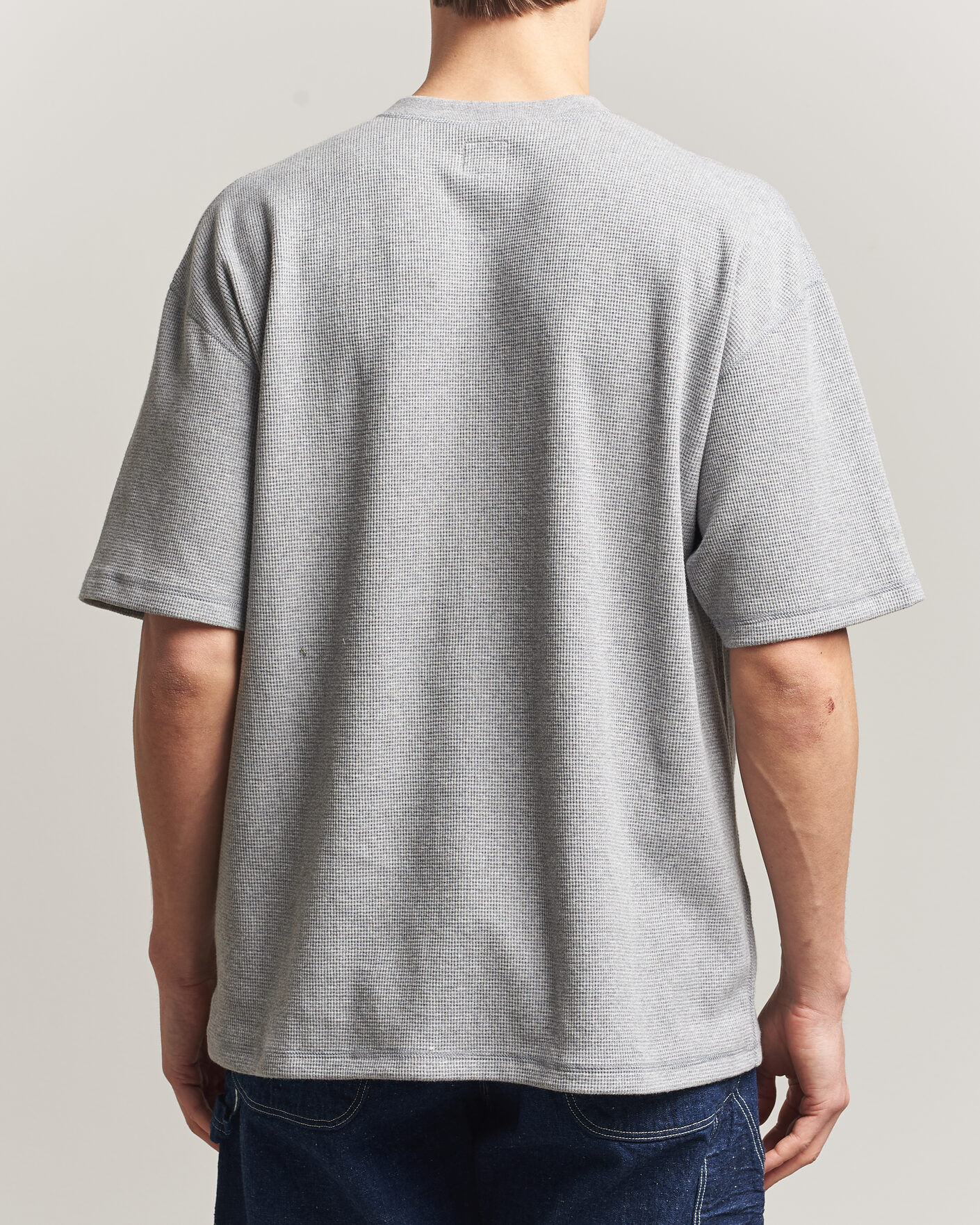 Herre | T-Shirts | orSlow | Waffle Cotton T-Shirt Heather Gray