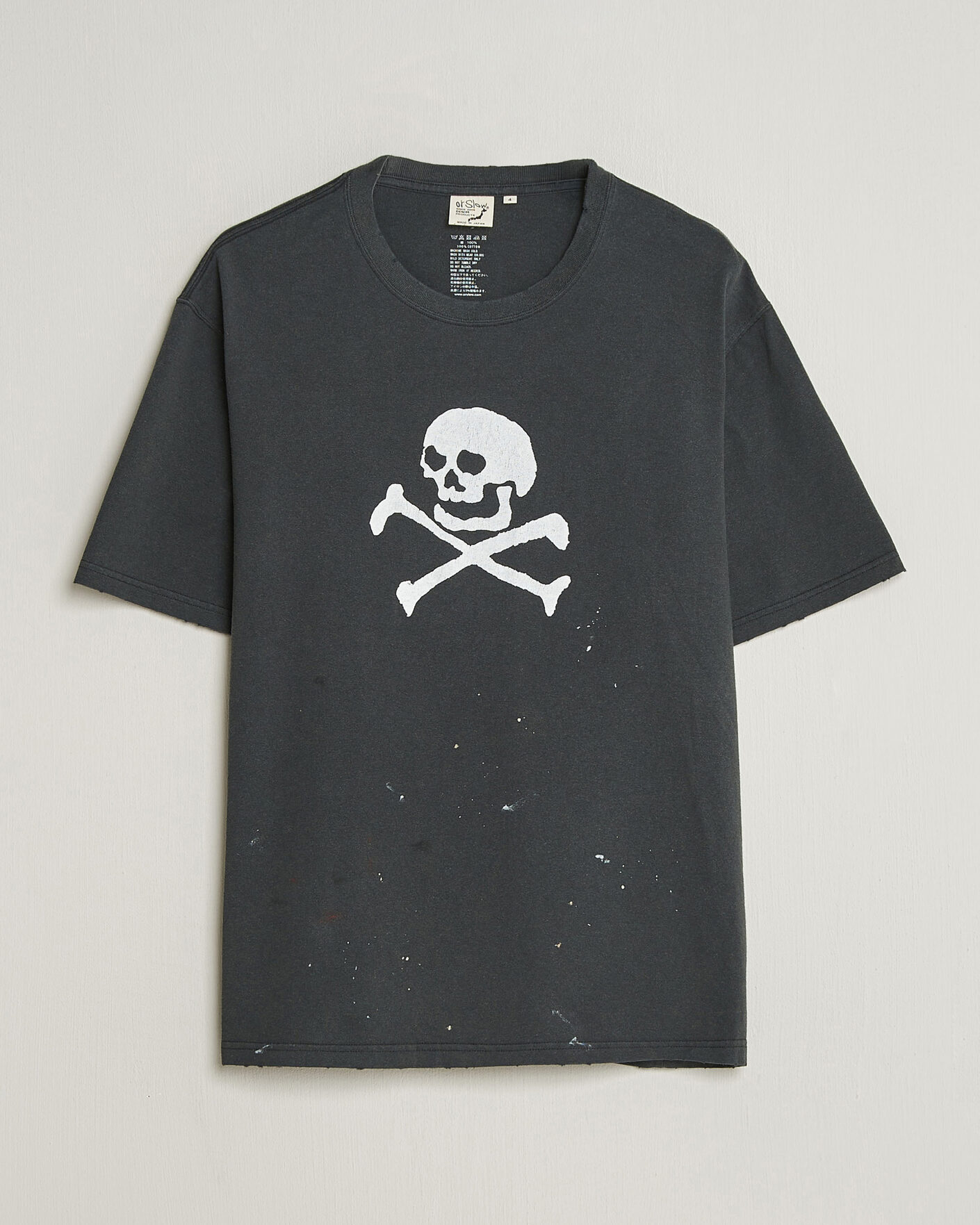 Herre | T-Shirts | orSlow | Vintage Skull Print T-Shirt Black