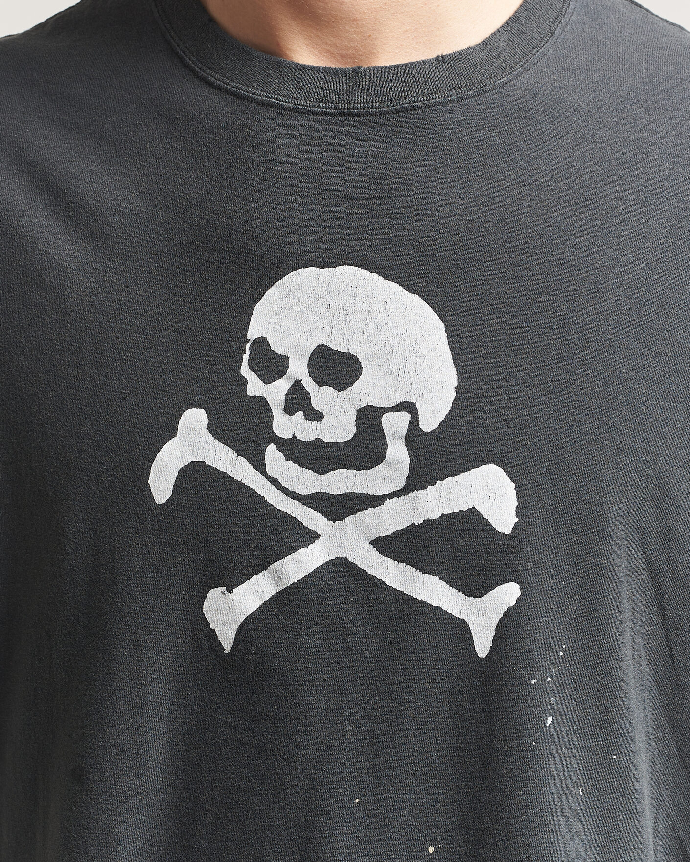 Herre | T-Shirts | orSlow | Vintage Skull Print T-Shirt Black