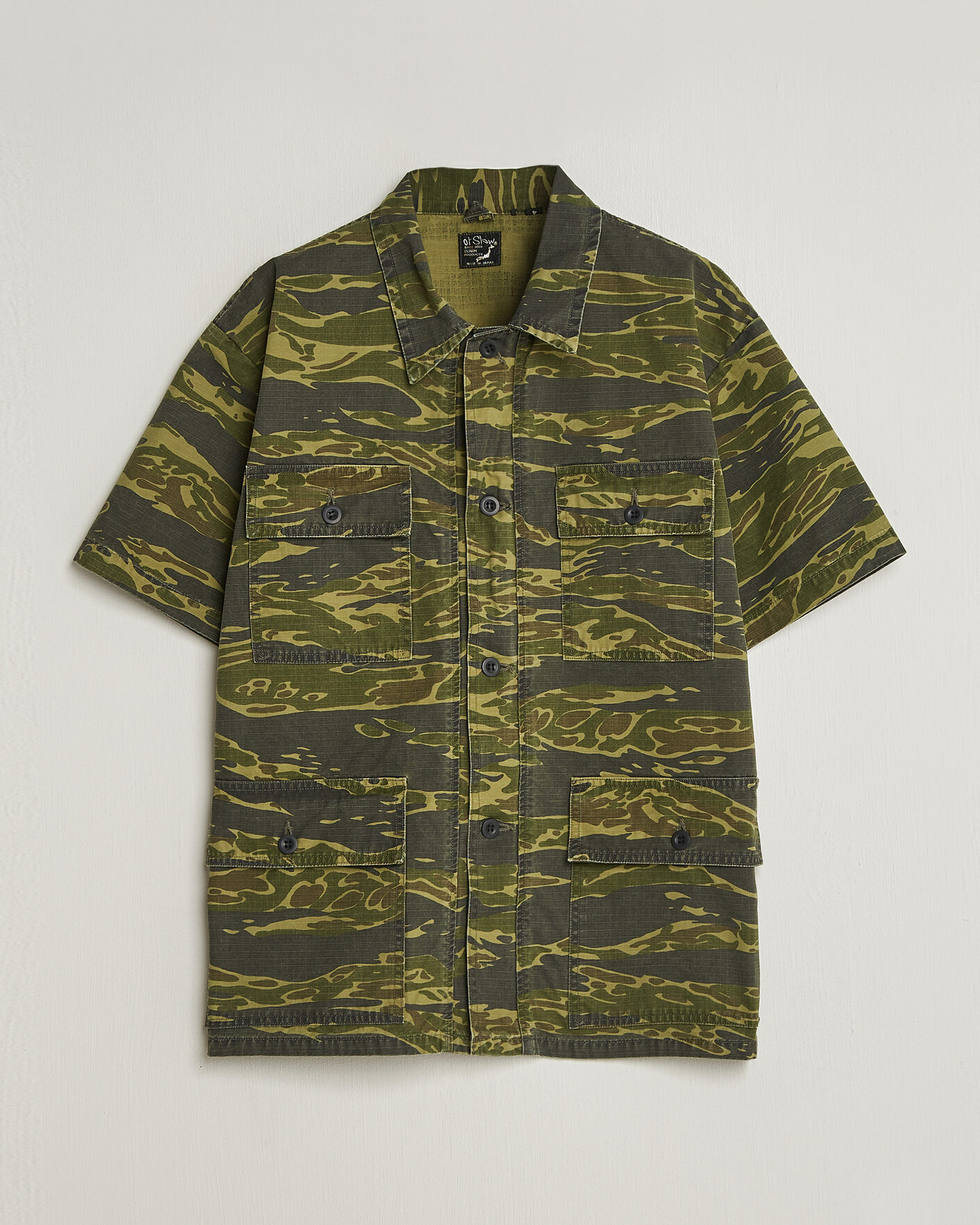 Herre | Skjorter | orSlow | Short Sleeve Utility Shirt Tiger Camo