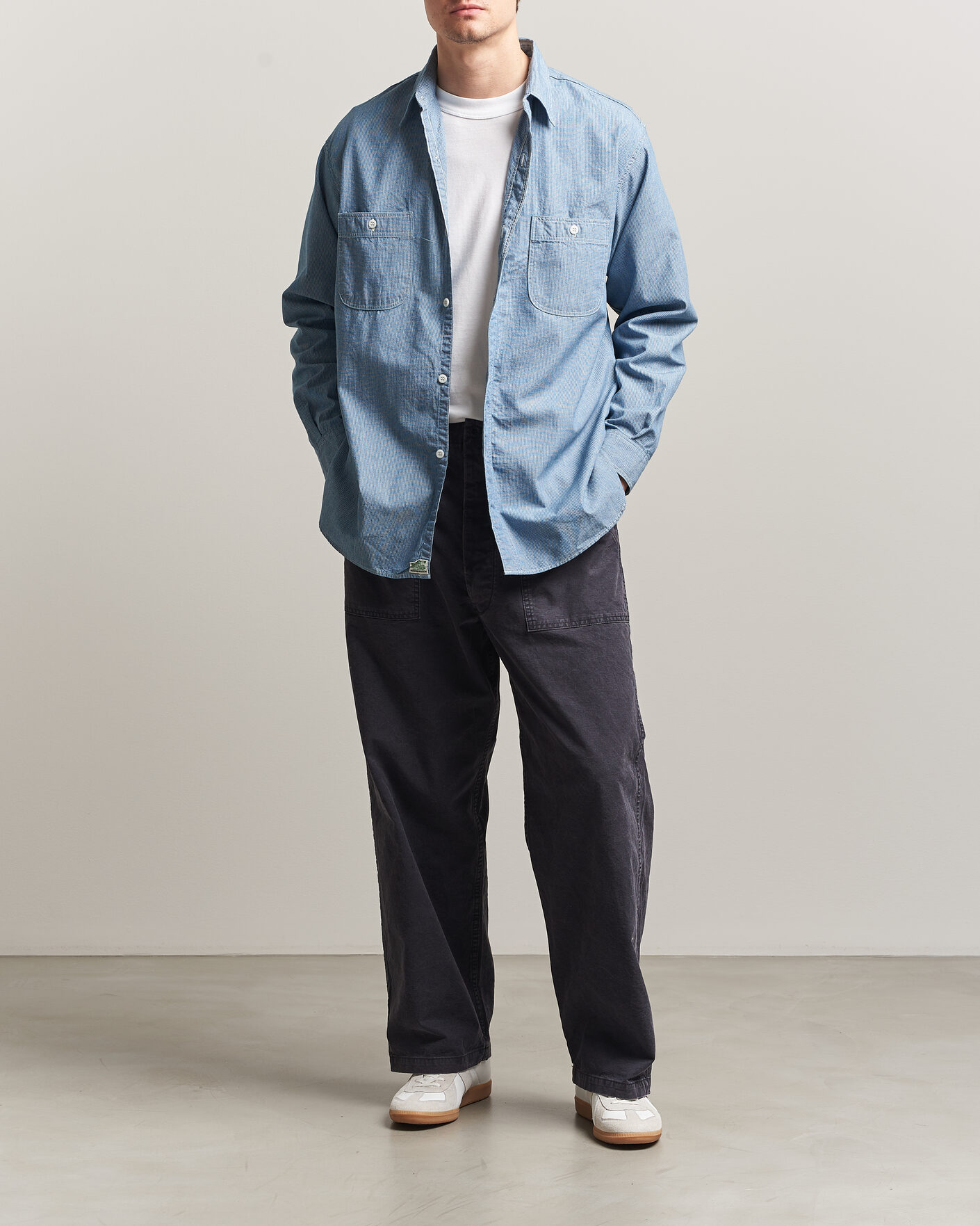 Herre | Bukser | orSlow | Summer Fatigue Pants Washed Black