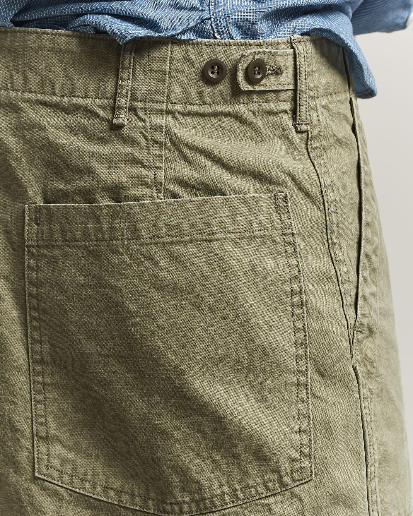 Herre | Shorts | orSlow | Summer Fatigue Shorts Washed Army Green
