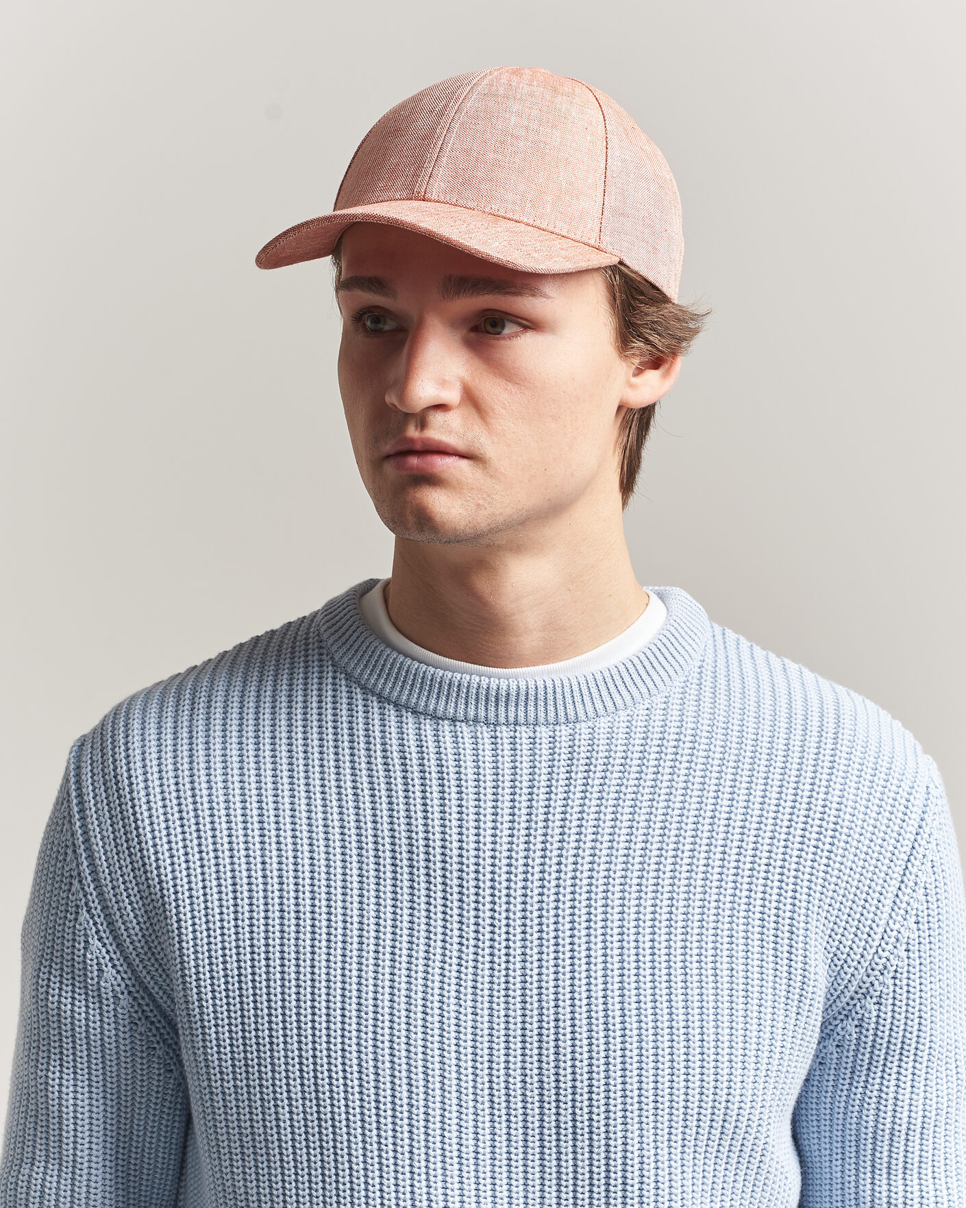 Herre | Hatte & kasketter | Varsity Headwear | Linen Baseball Cap Pale Rust