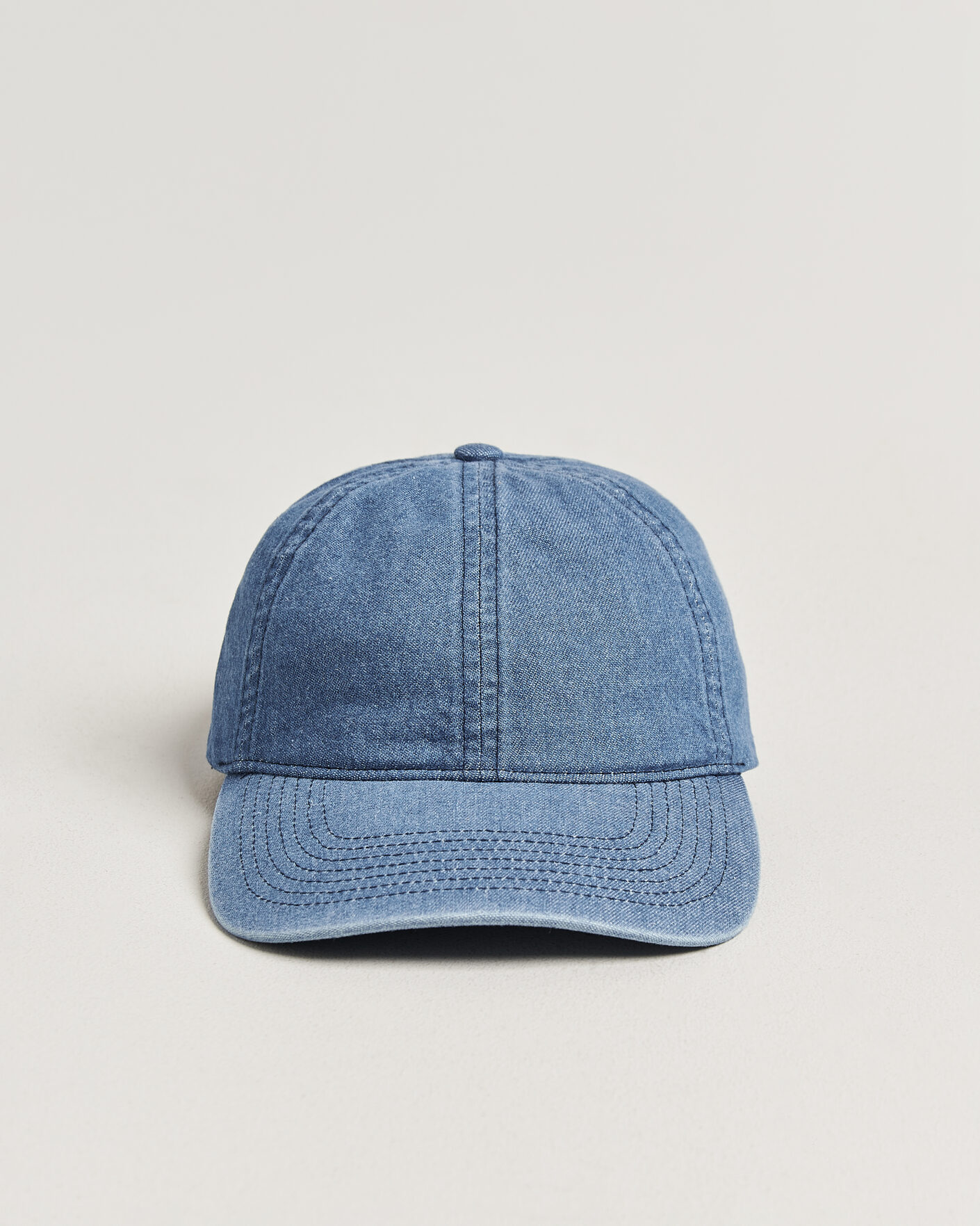 Herre | Hatte & kasketter | Varsity Headwear | Washed Denim Baseball Cap Indigo