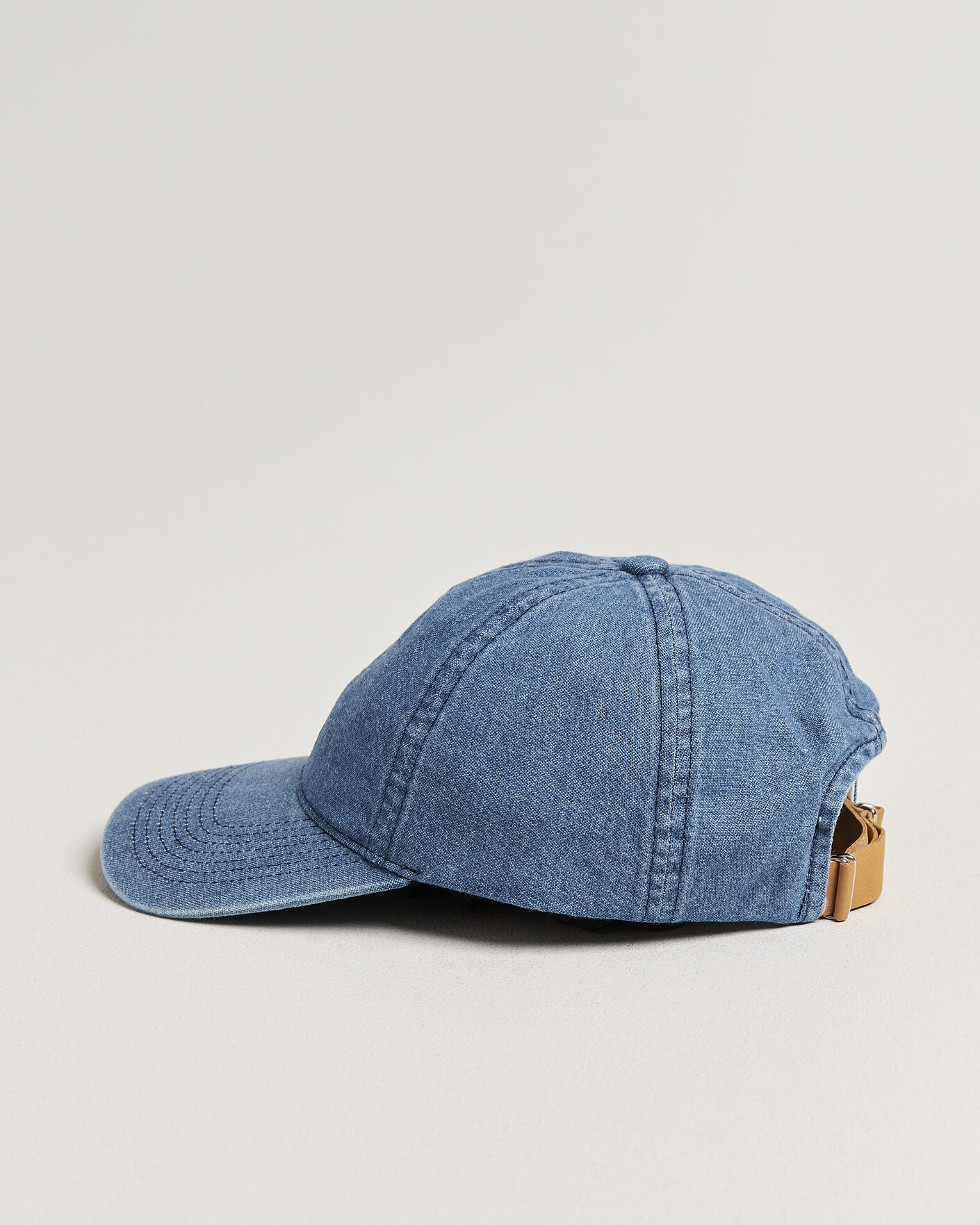 Herre | Hatte & kasketter | Varsity Headwear | Washed Denim Baseball Cap Indigo