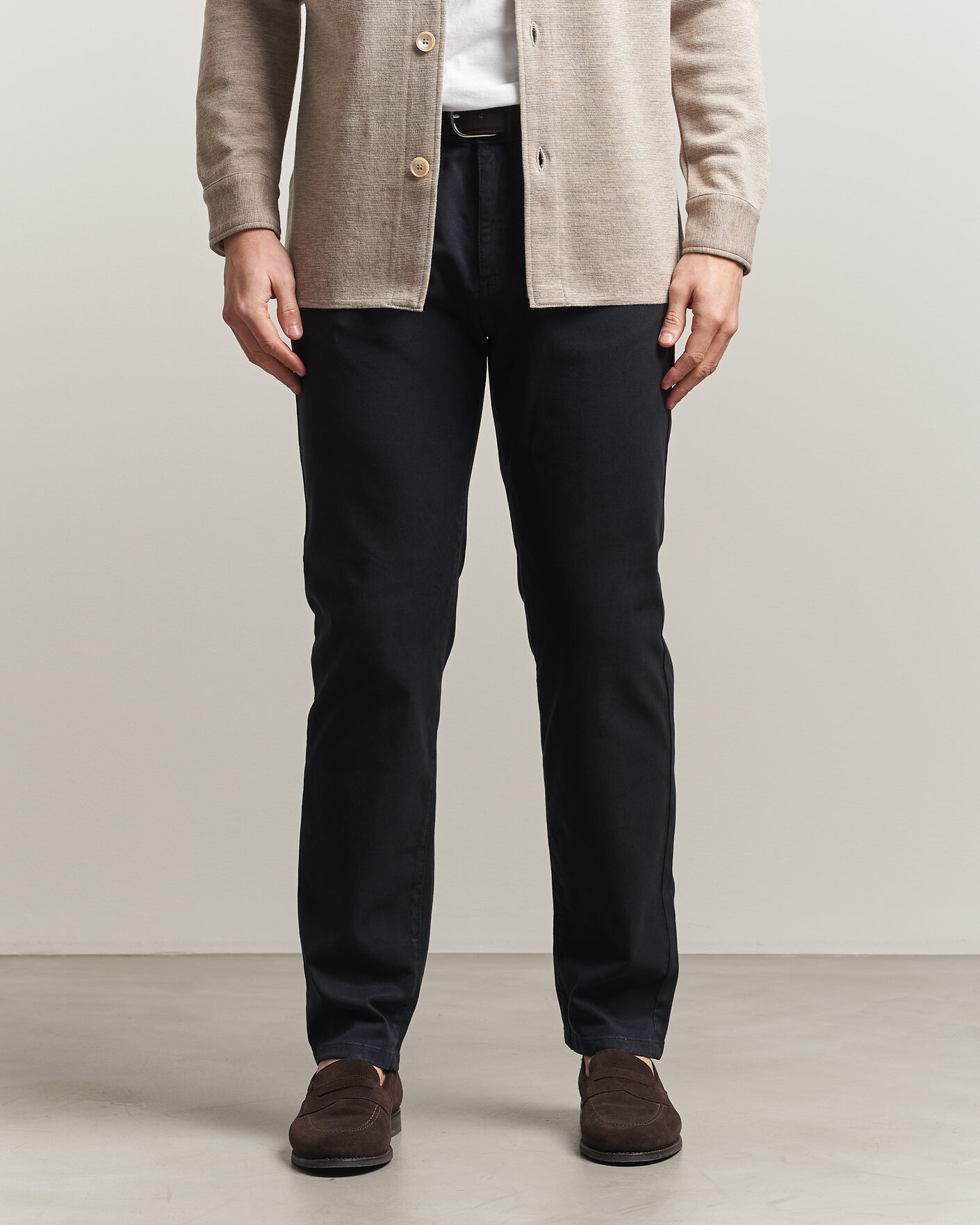 Herre | Bukser | Oscar Jacobson | Slim Fit 5-Pocket Chino Navy