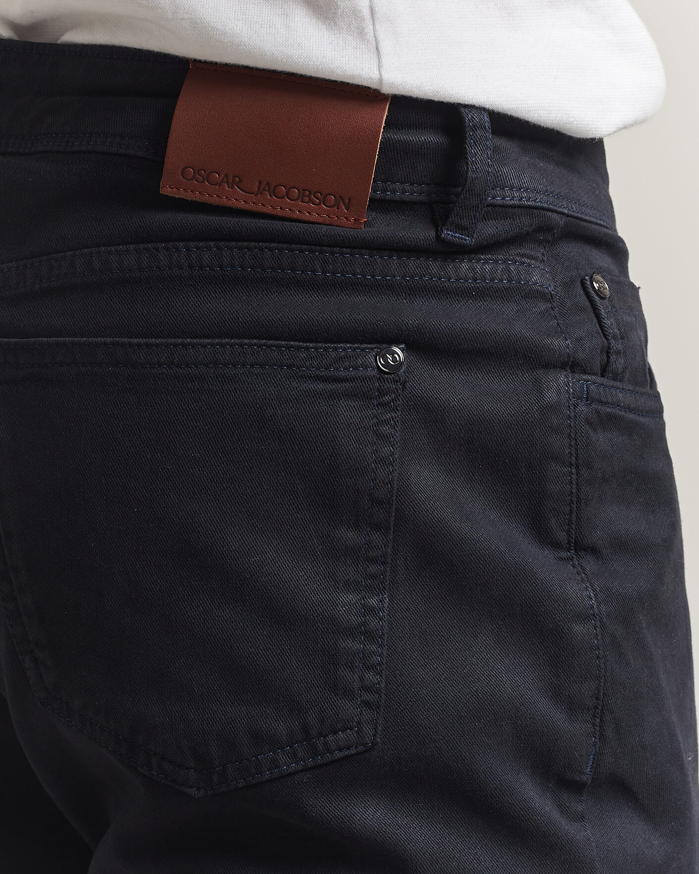 Herre | Bukser | Oscar Jacobson | Slim Fit 5-Pocket Chino  Navy