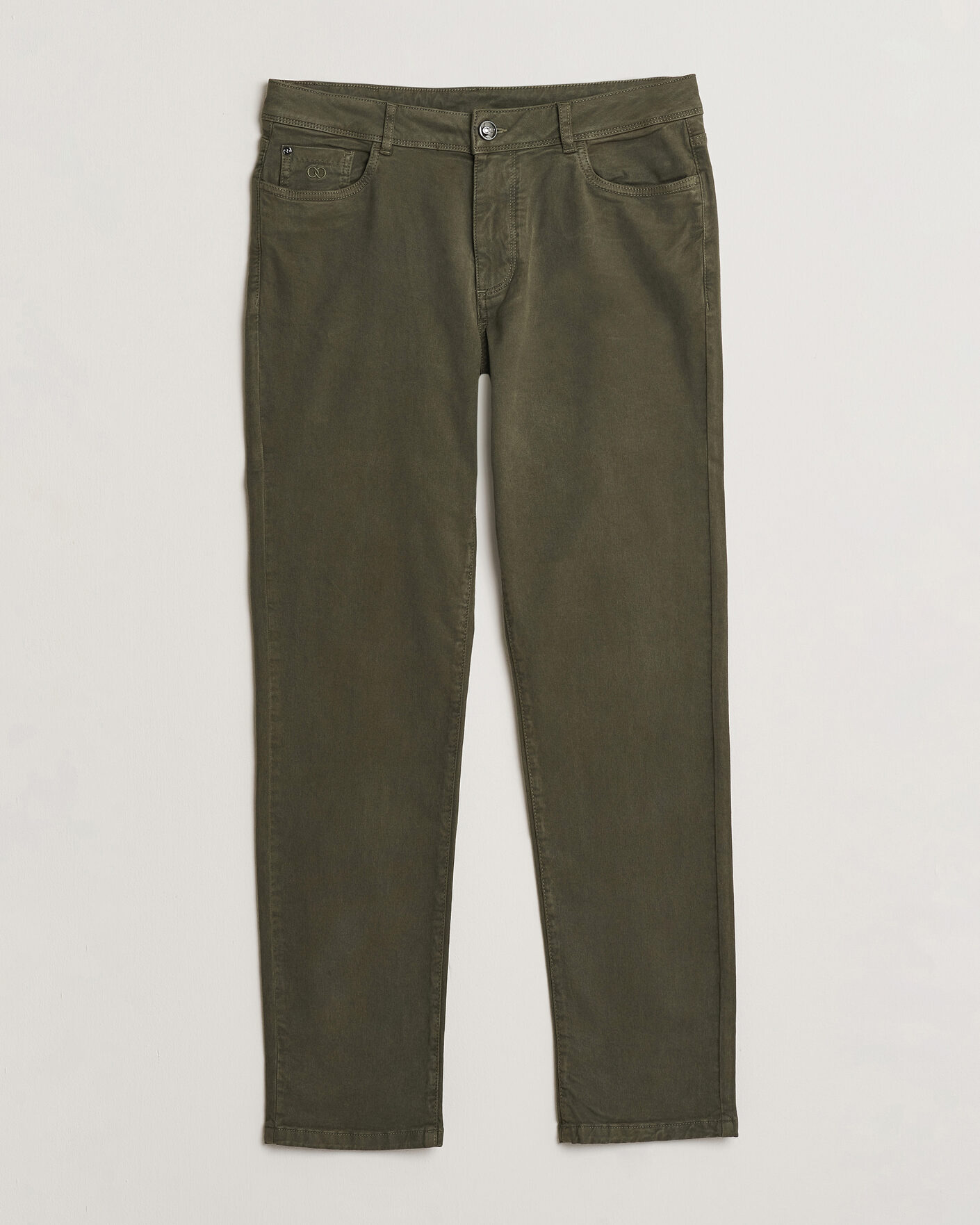 Herre | Bukser | Oscar Jacobson | Slim Fit 5-Pocket Chino  Olive
