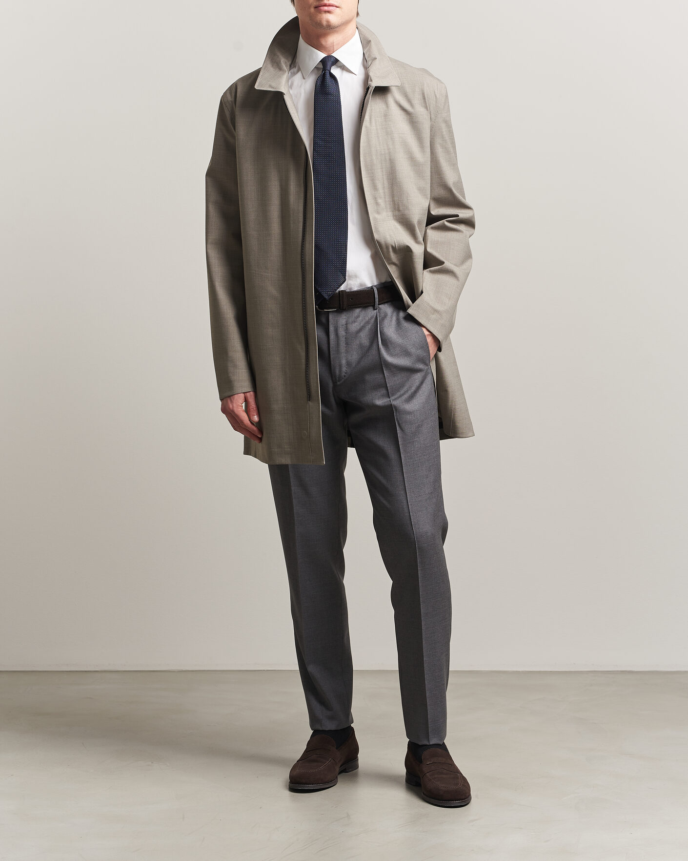 Herre | Jakker | UBR | Sky Fall Savile Wool Waterproof Coat Sand