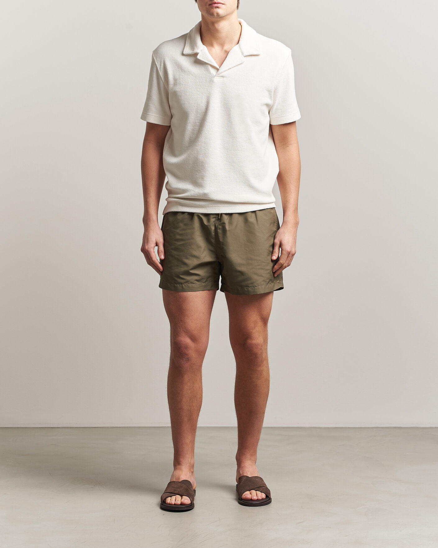 Herre | Badebukser | Orlebar Brown | Jack Solid Drawstring Swim Shorts Herbal Green