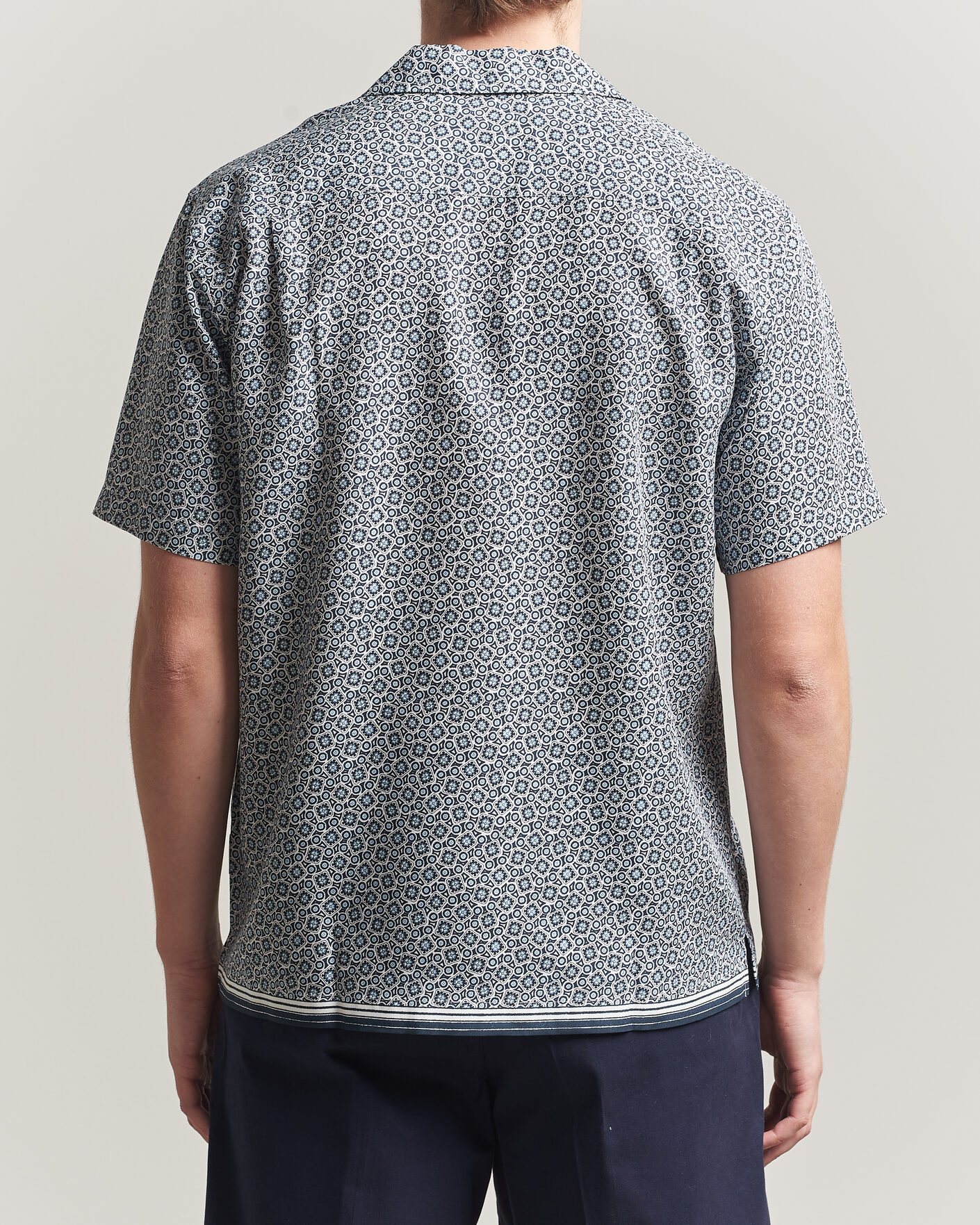 Herre | Skjorter | Orlebar Brown | Maitan Lyocel Petola Shirts Night Iris