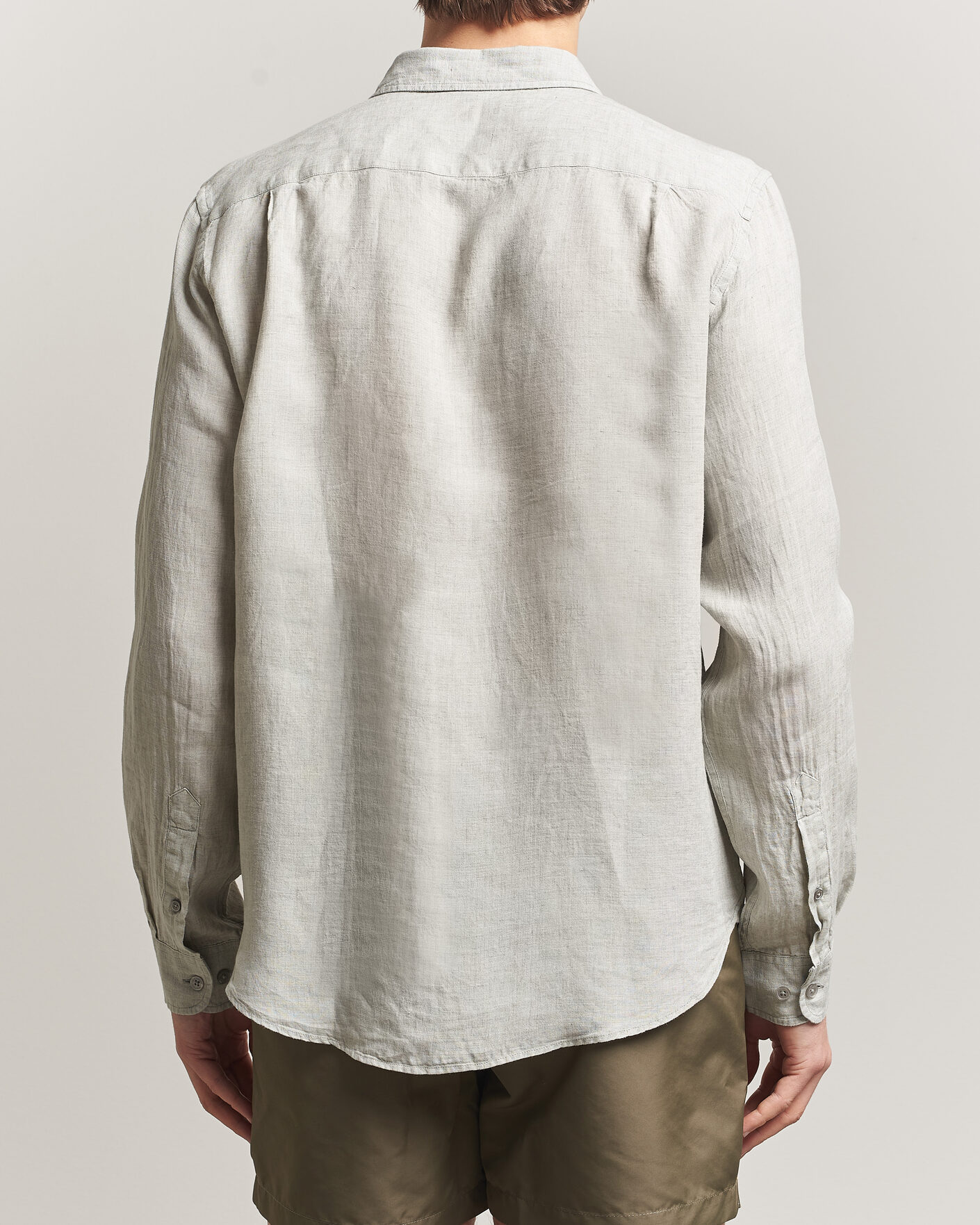 Herre | Skjorter | Orlebar Brown | Coleburn Linen Shirt Cliff Grey