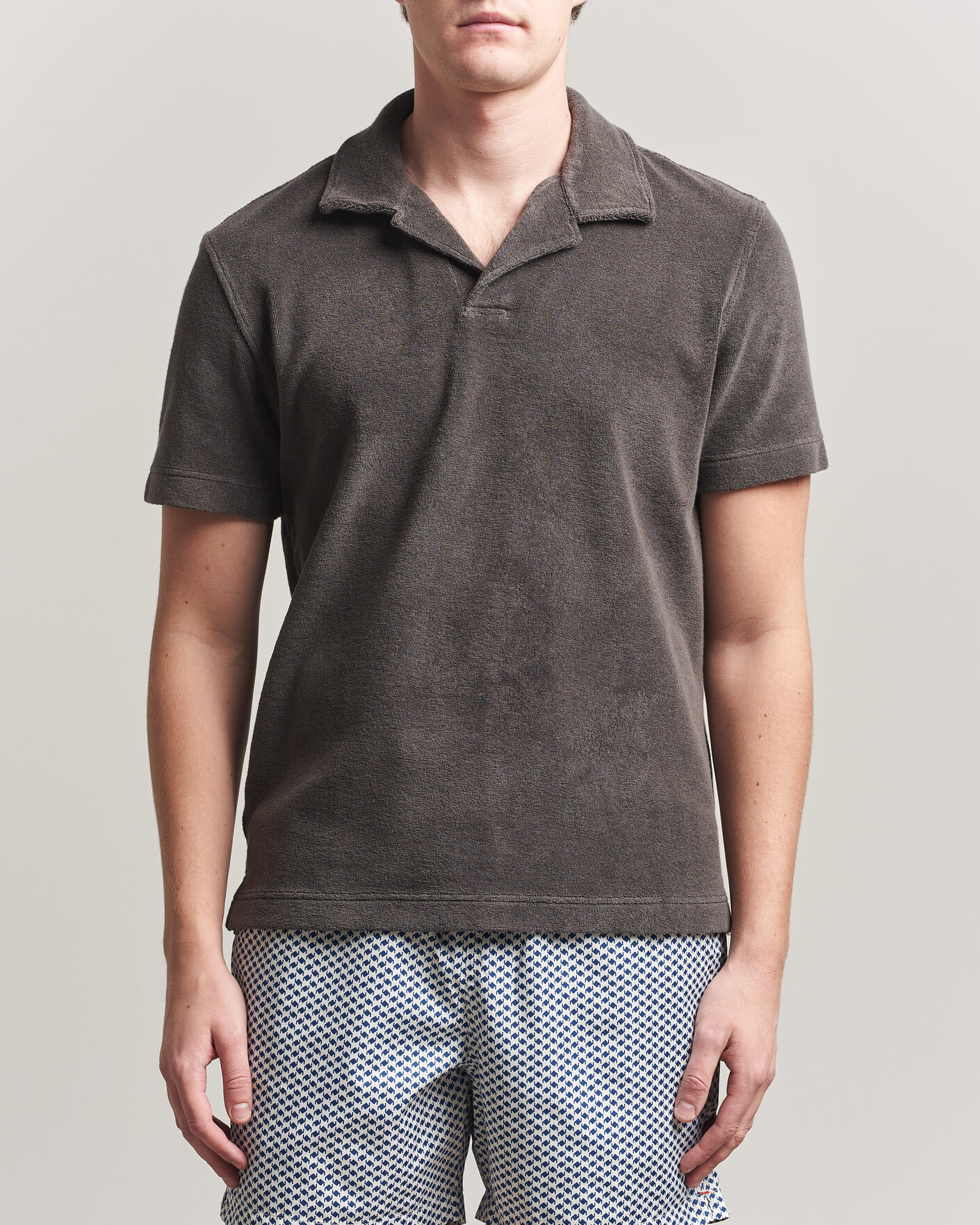 Herre | Polotrøjer | Orlebar Brown | Terry Resort Polo Elephant Grey