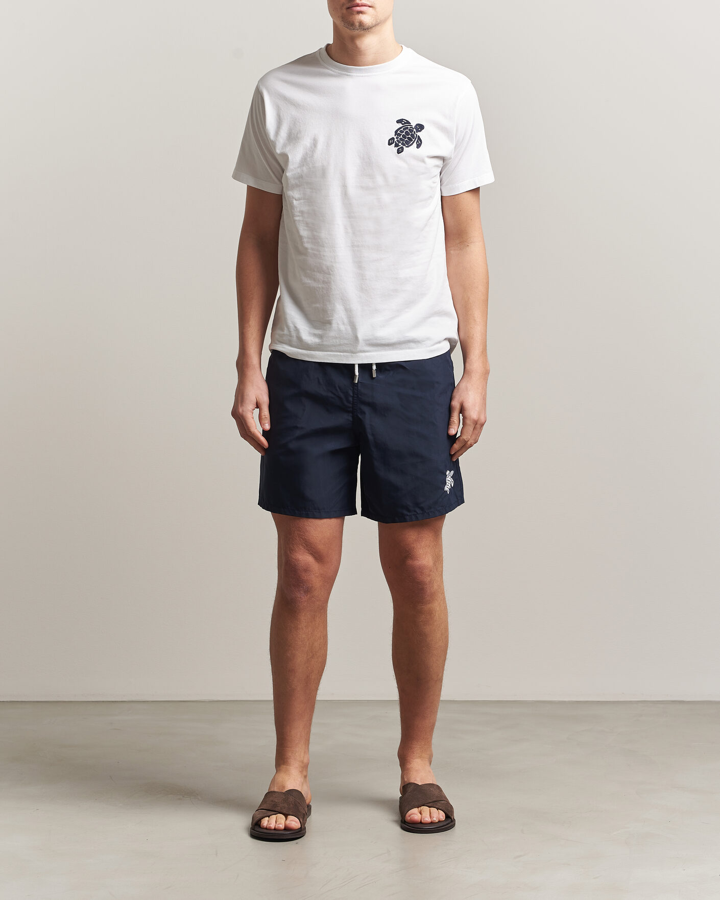 Herre | Badebukser | Vilebrequin | Moka Swimshorts Marine/Blanc