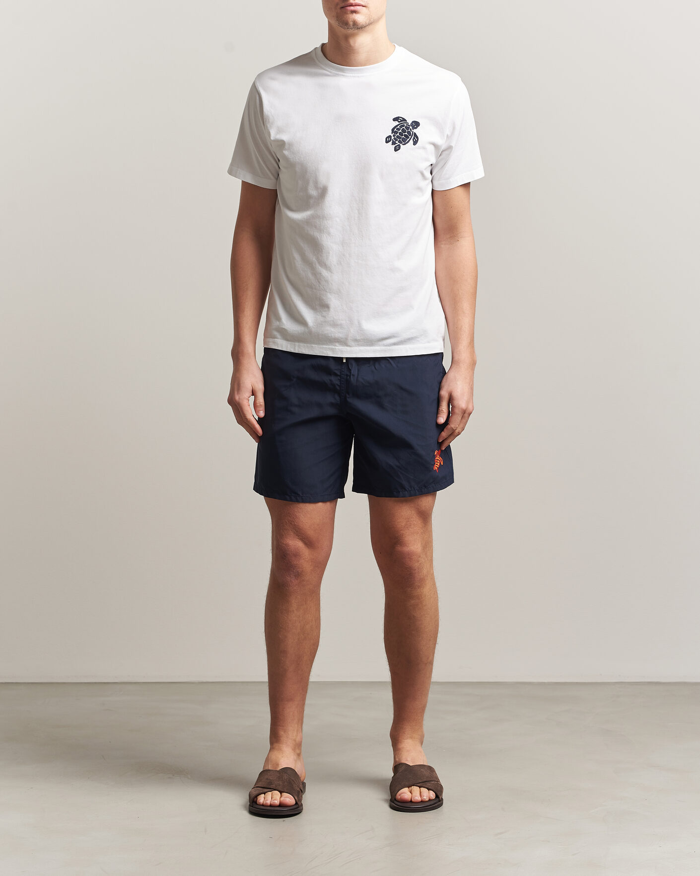 Herre | Badebukser | Vilebrequin | Moka Swimshorts Marine/Rouge