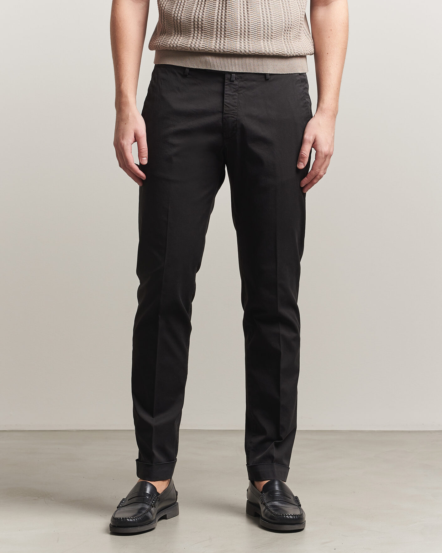 Herre | Bukser | Briglia 1949 | Slim Fit Cotton Chinos Black