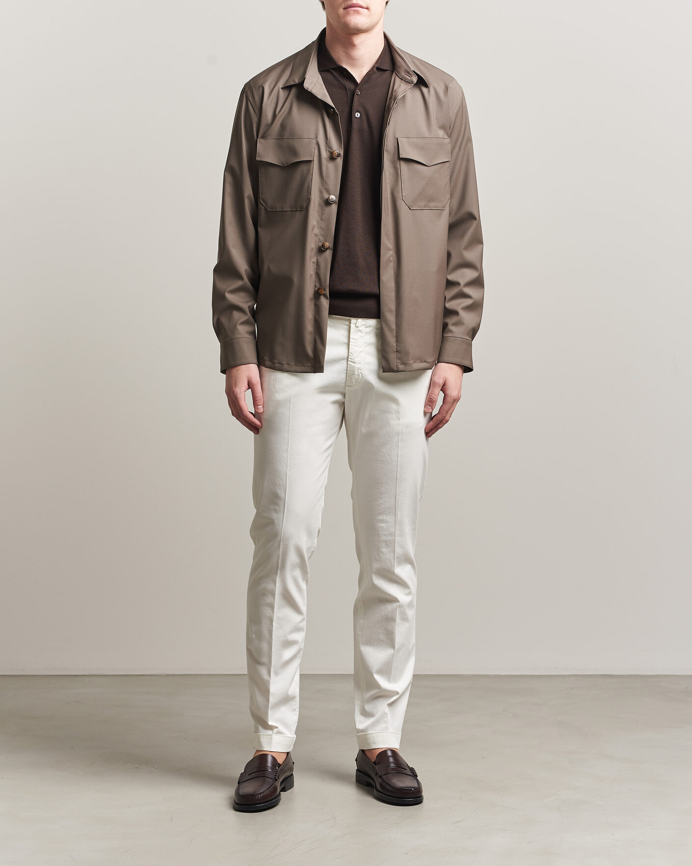 Herre | Bukser | Briglia 1949 | Slim Fit Cotton Chinos White