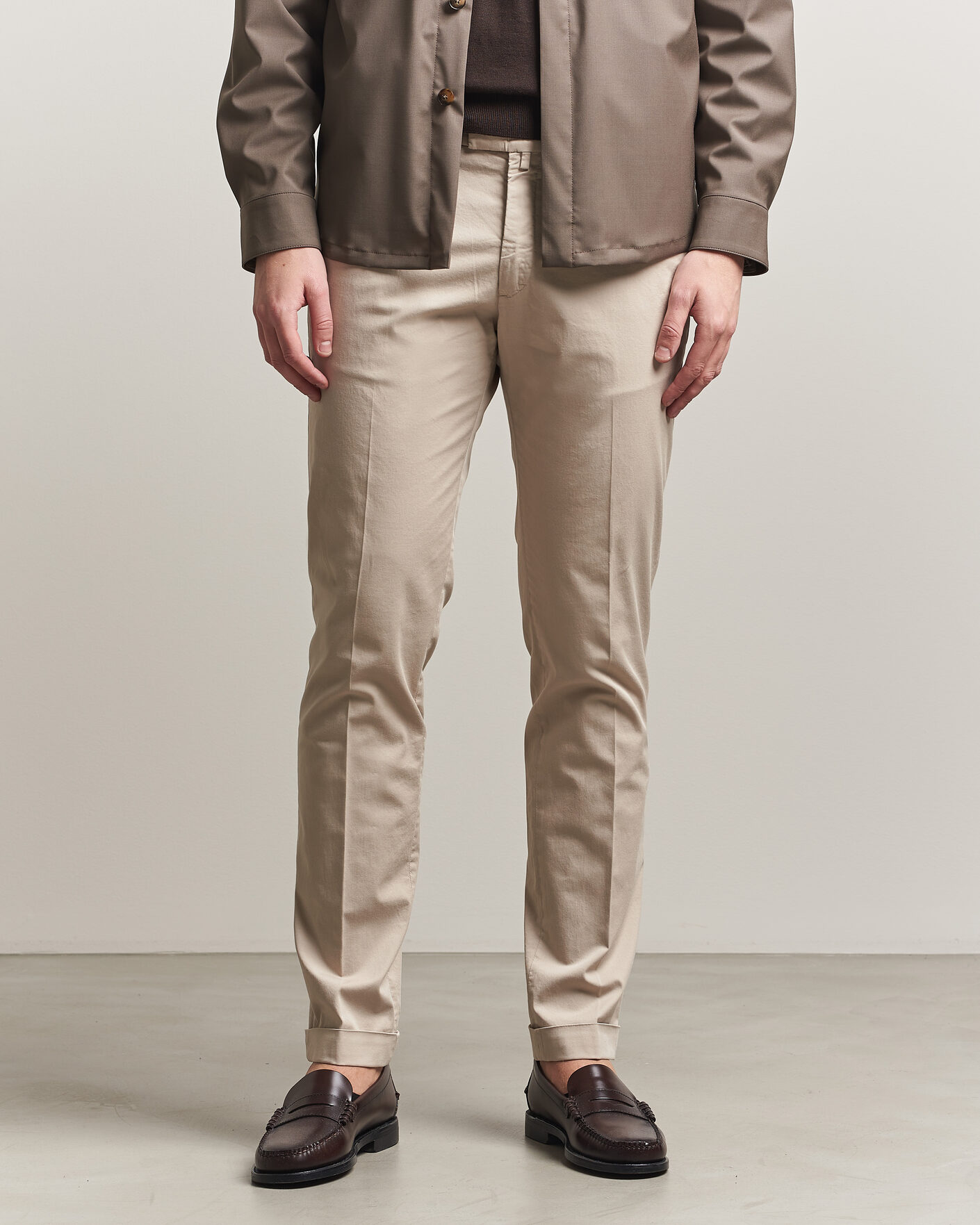 Herre | Bukser | Briglia 1949 | Slim Fit Cotton Chinos Beige