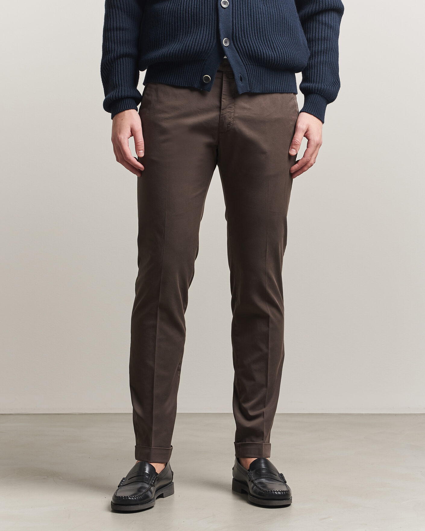 Herre | Bukser | Briglia 1949 | Slim Fit Cotton Chinos Brown