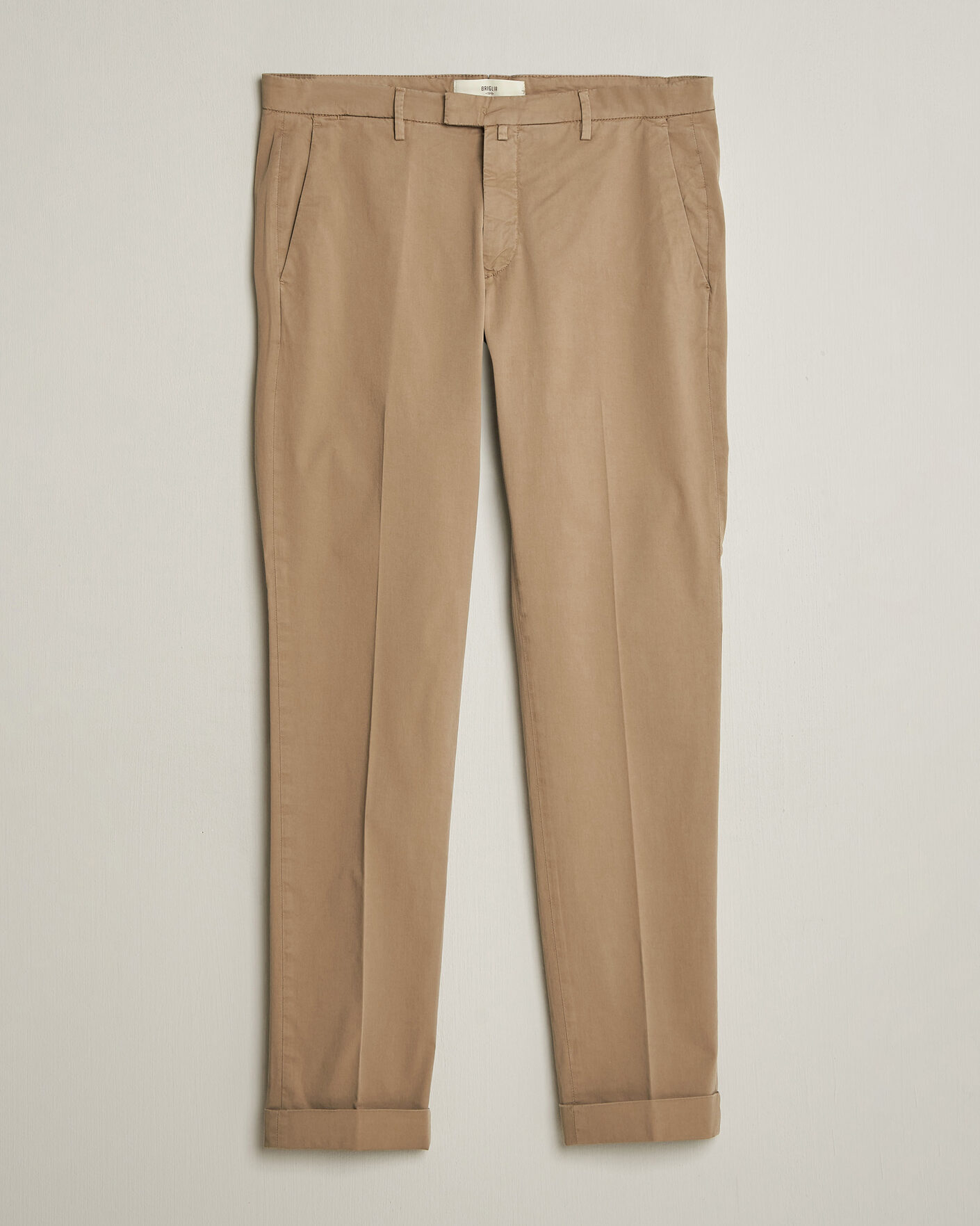 Herre | Bukser | Briglia 1949 | Slim Fit Cotton Chinos Taupe