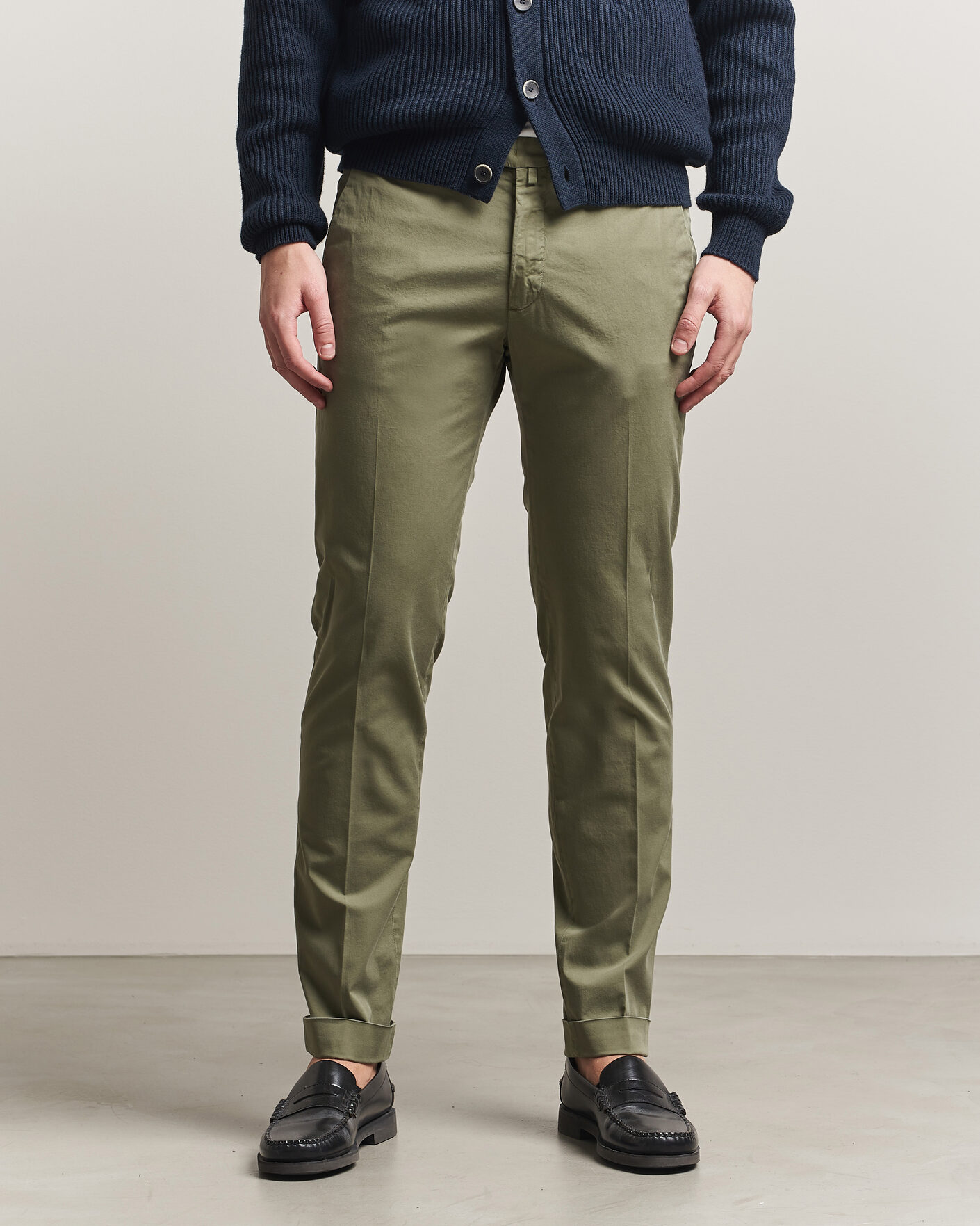 Herre | Bukser | Briglia 1949 | Slim Fit Cotton Chinos Olive