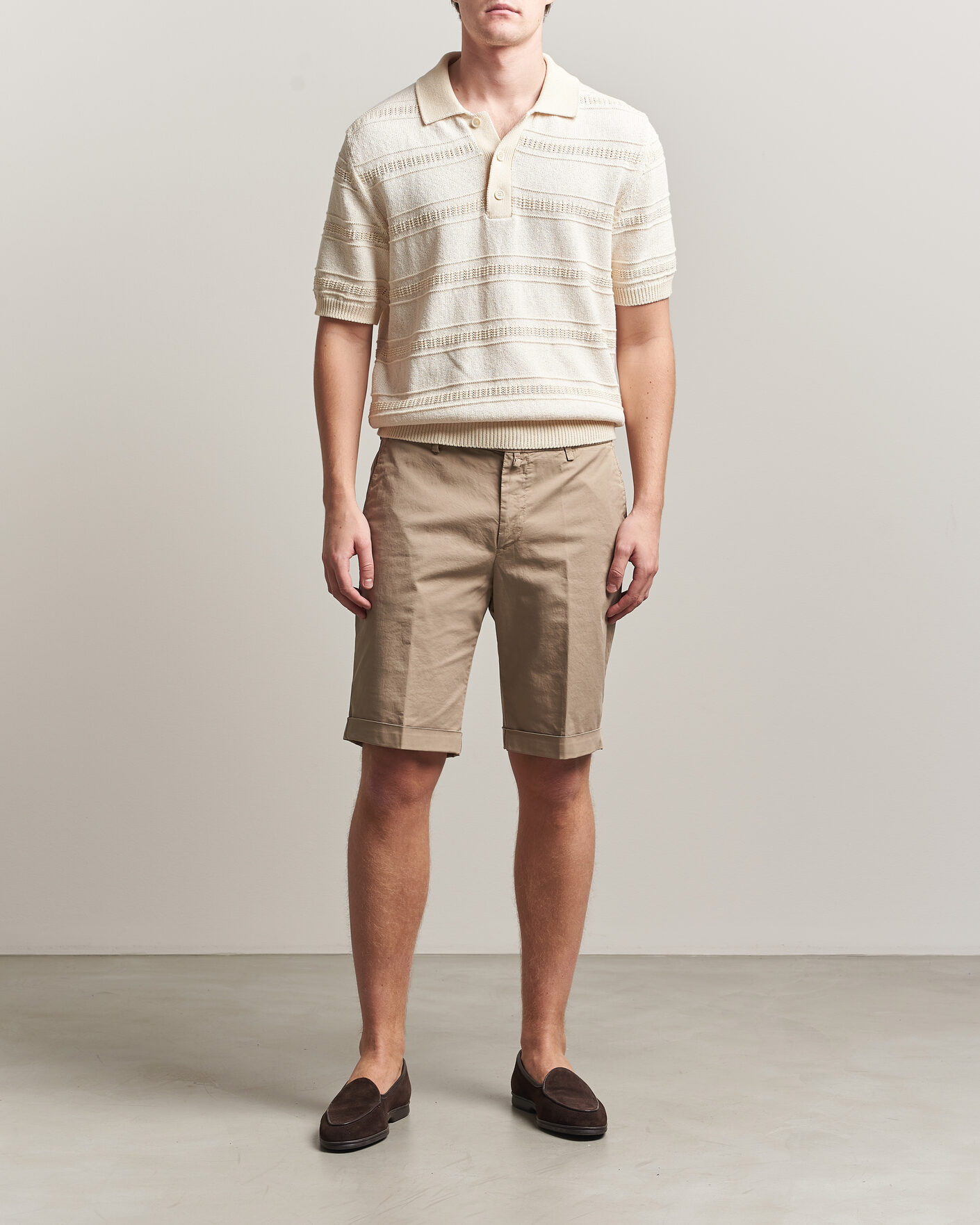 Herre | Shorts | Briglia 1949 | Cotton Stretch Shorts Taupe