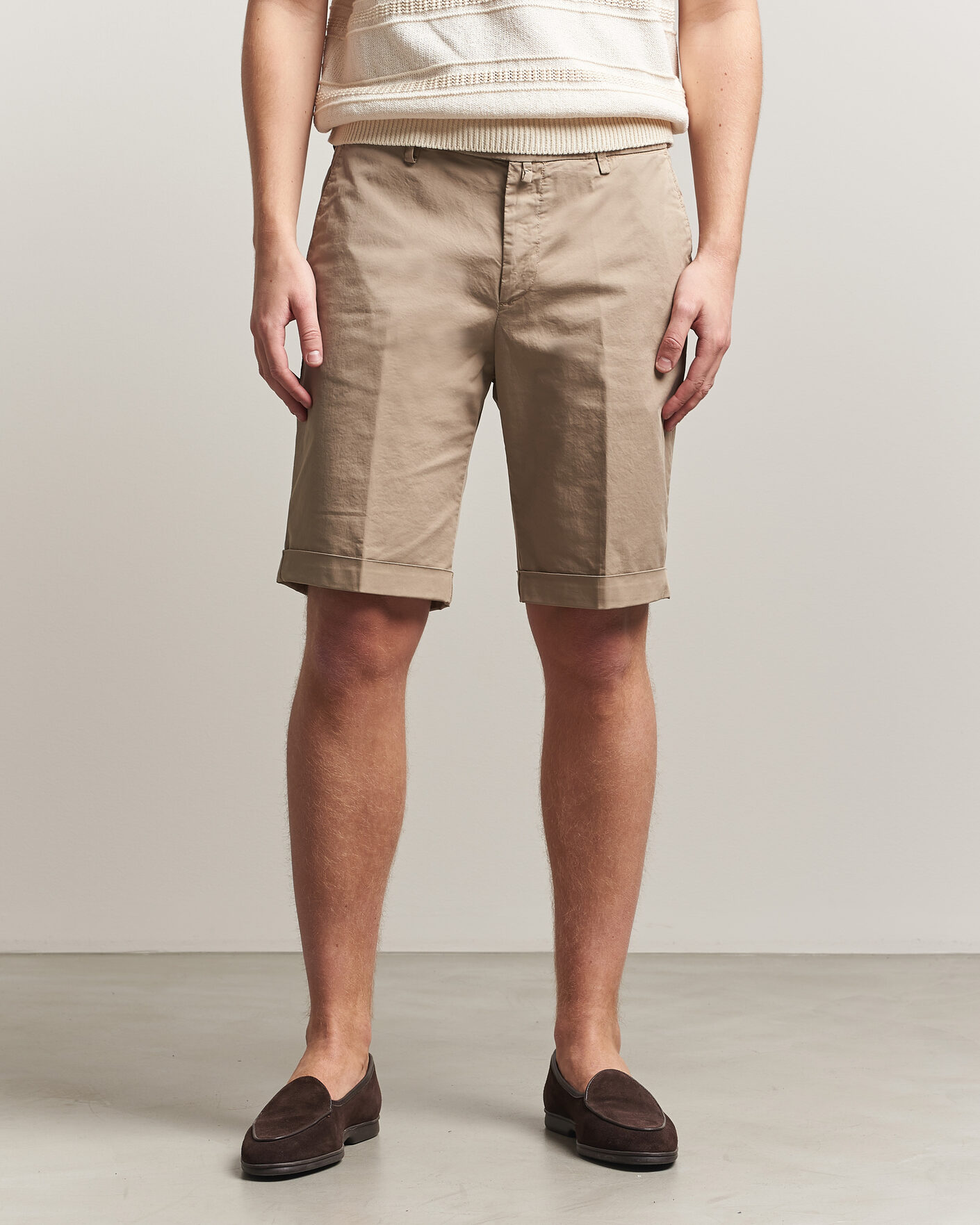 Herre | Shorts | Briglia 1949 | Cotton Stretch Shorts Taupe