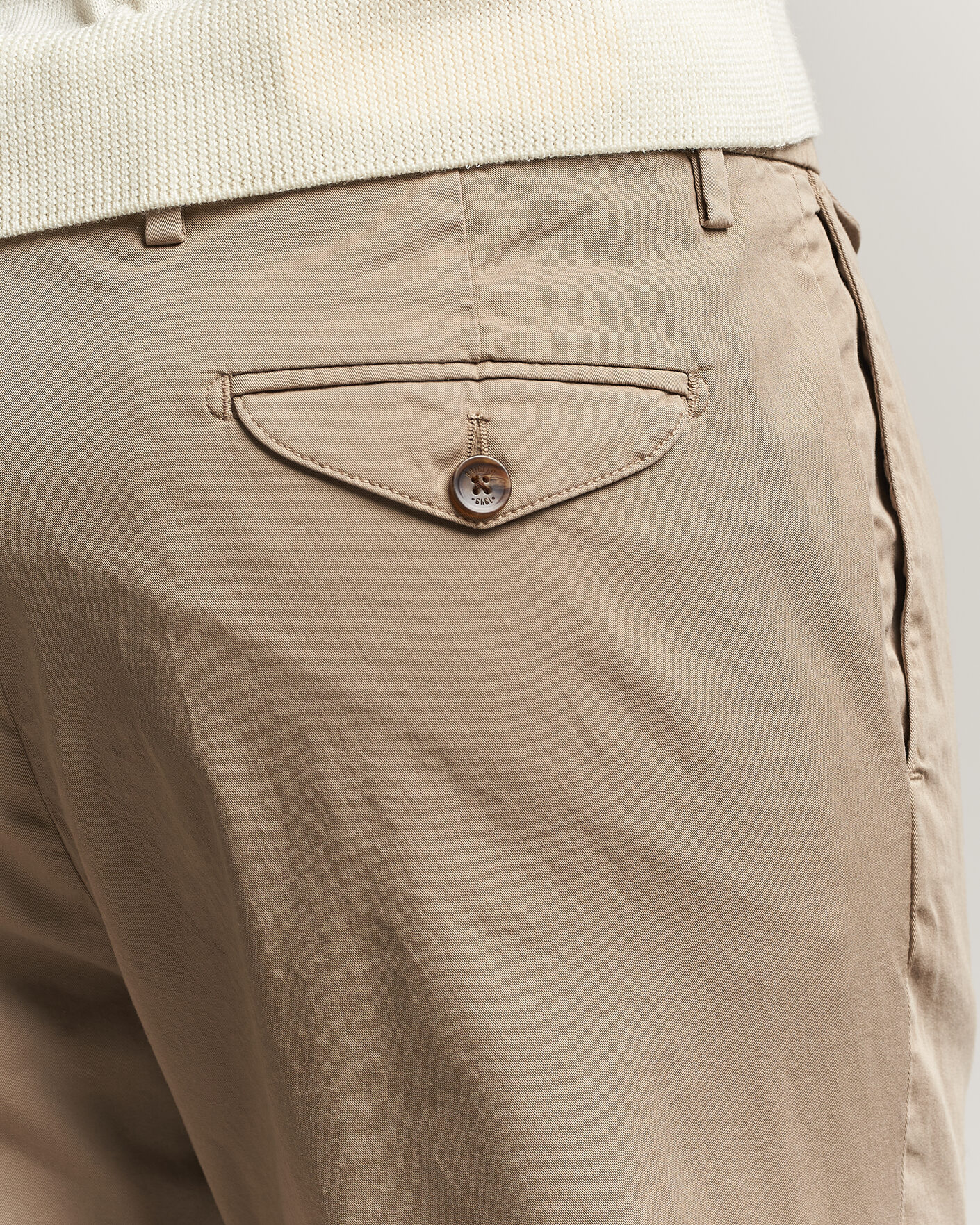 Herre | Bukser | Briglia 1949 | Easy Fit Pleated Cotton Stretch Chino Taupe