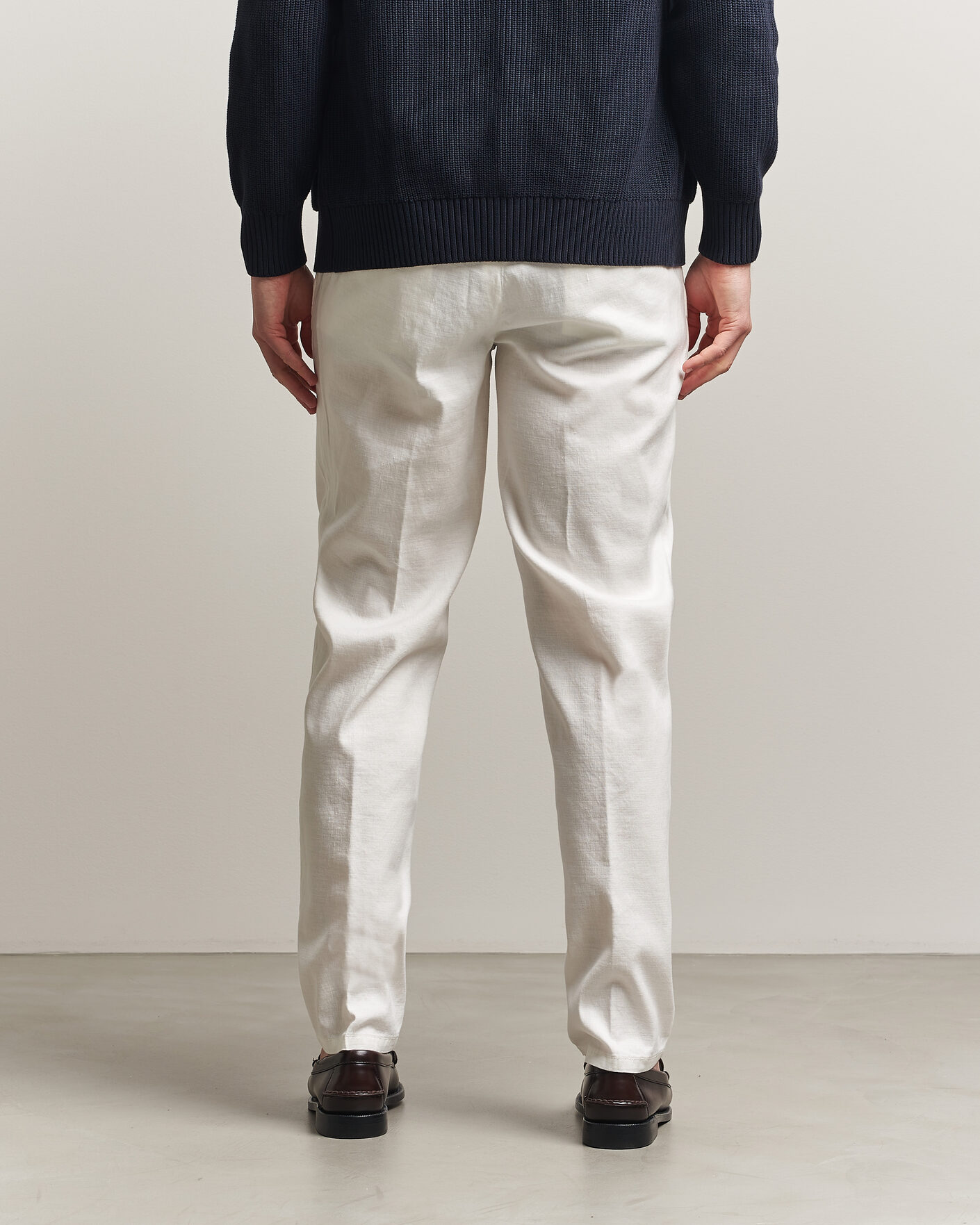 Herre | Bukser | Briglia 1949 | Pleated Linen Trousers Cream