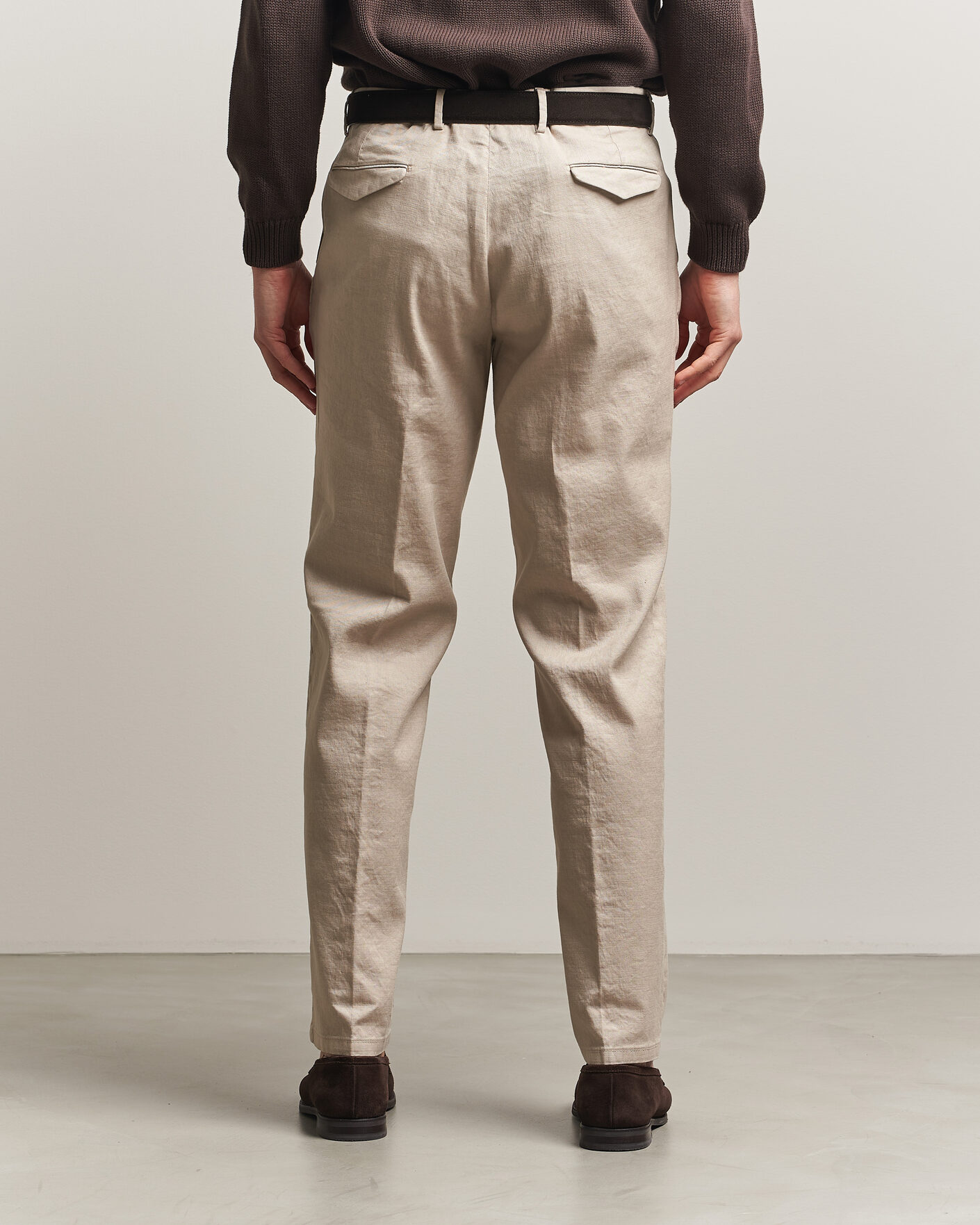 Herre | Bukser | Briglia 1949 | Pleated Linen Trousers Beige
