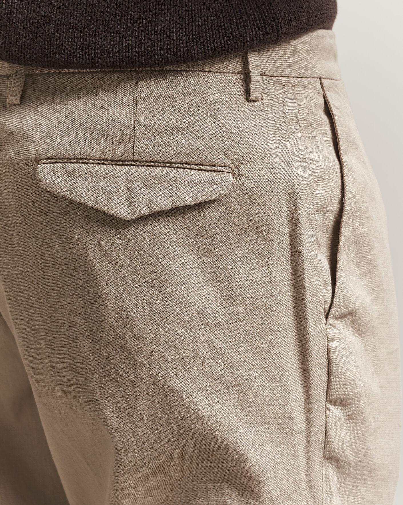 Herre | Bukser | Briglia 1949 | Pleated Linen Trousers Beige