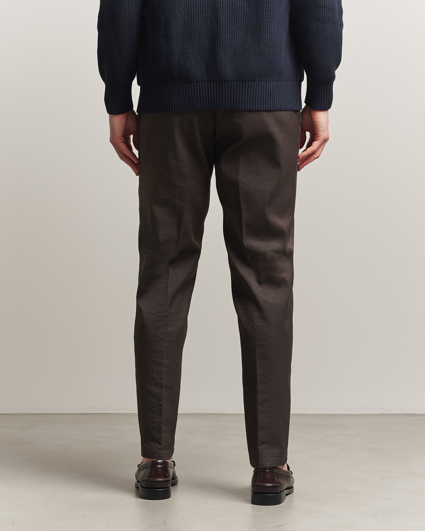 Herre | Bukser | Briglia 1949 | Pleated Linen Trousers Brown