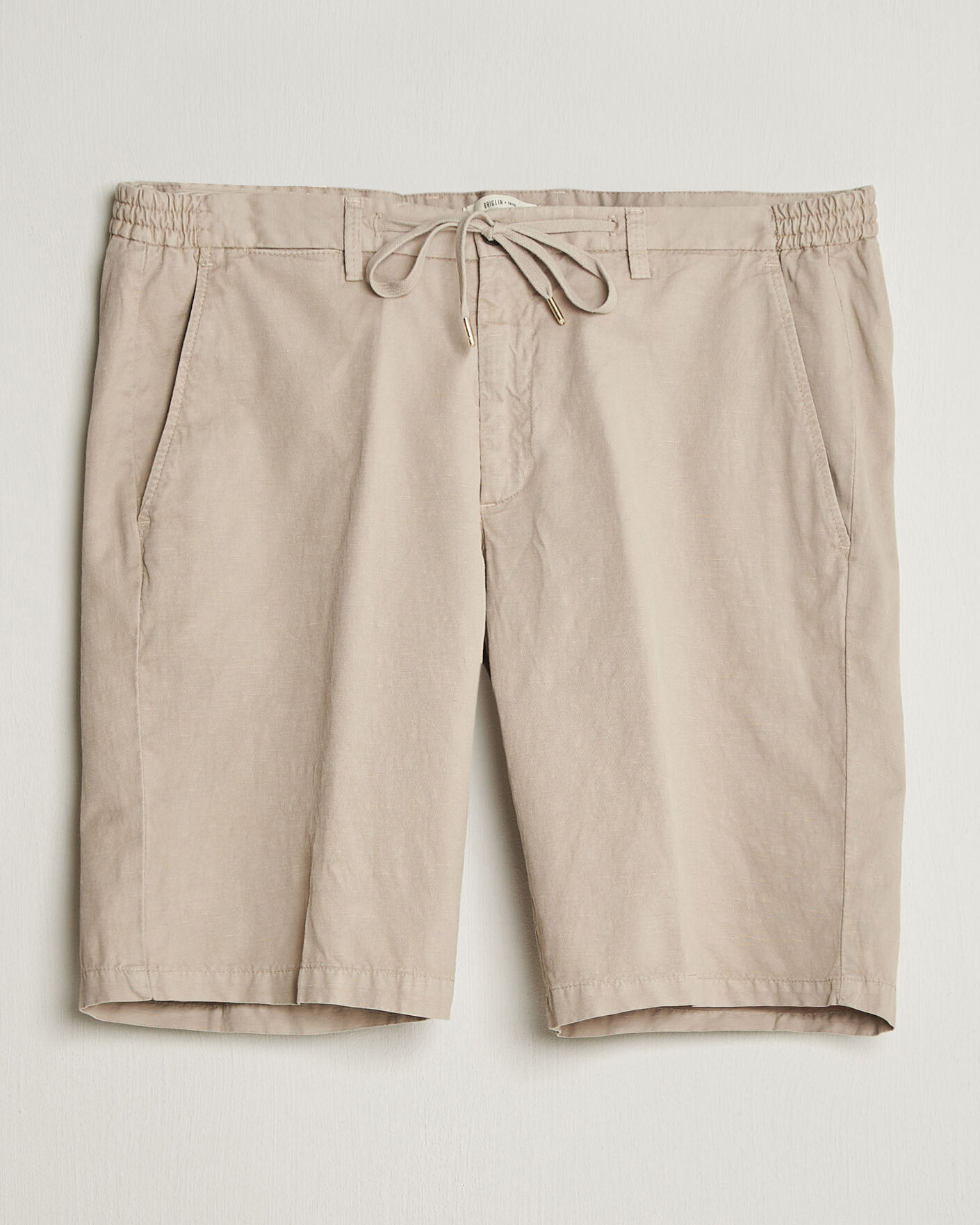 Herre | Shorts | Briglia 1949 | Cotton/Linen Drawstring Shorts Beige