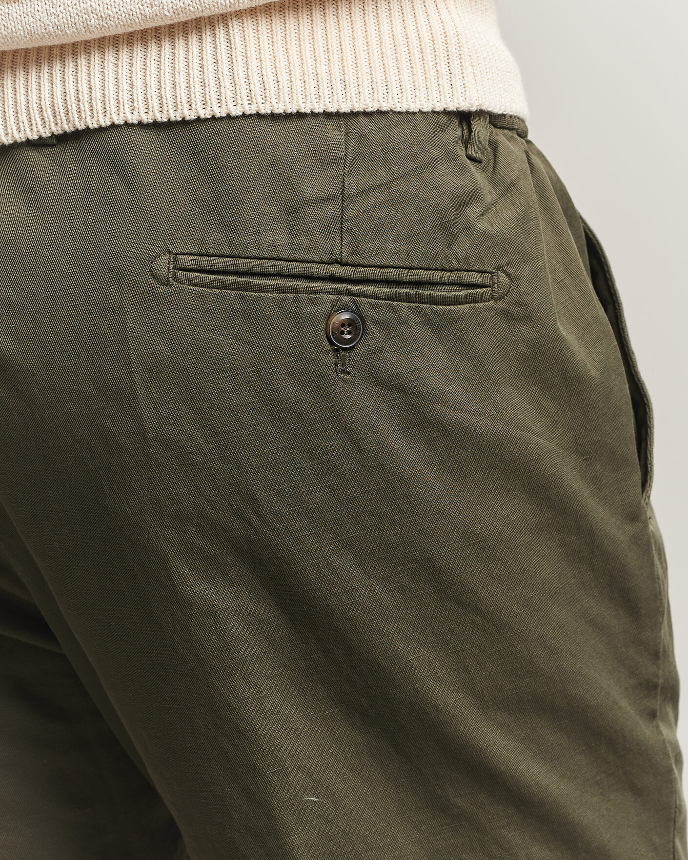 Herre | Shorts | Briglia 1949 | Cotton/Linen Drawstring Shorts Olive