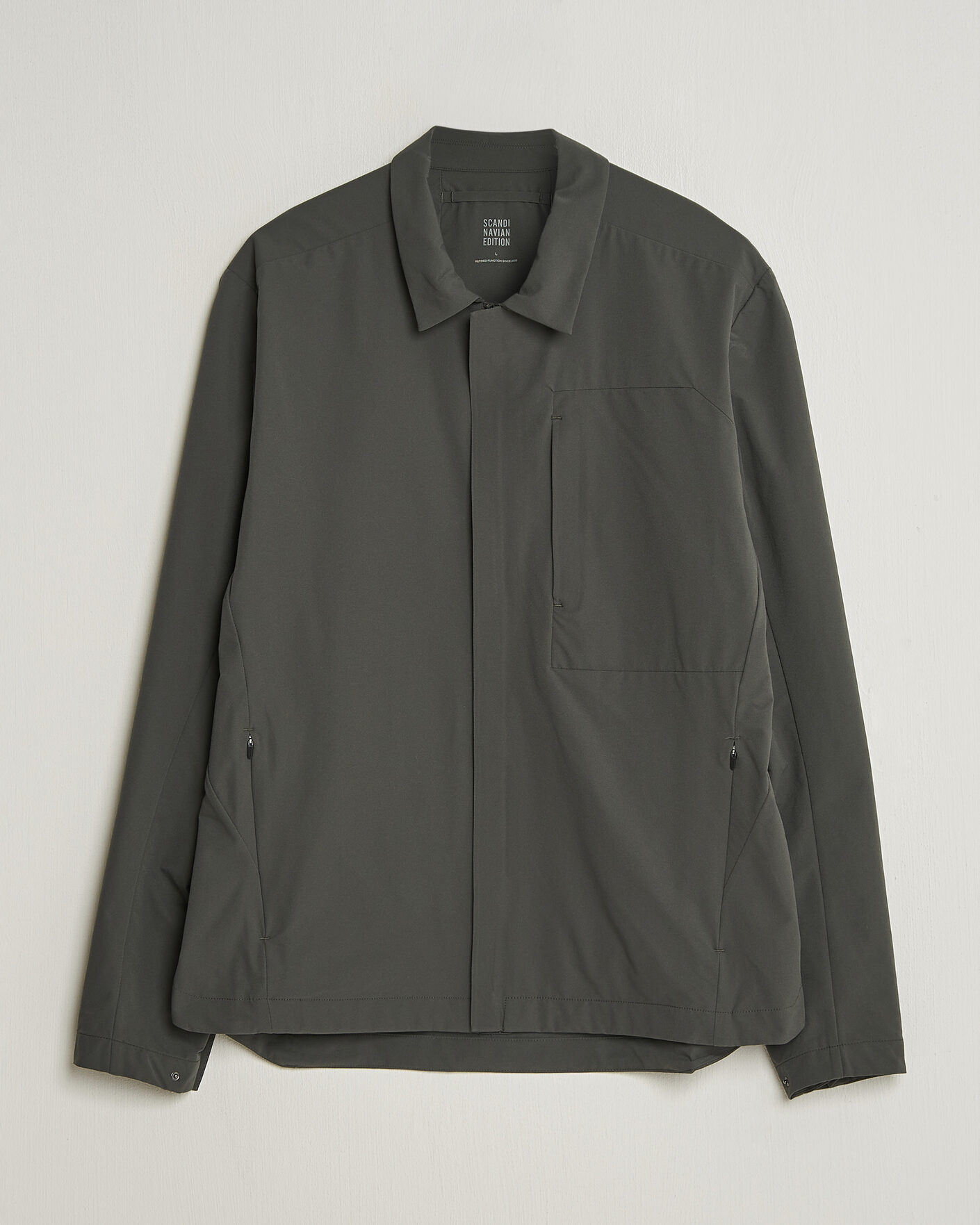 Herre | Jakker | Scandinavian Edition | Merge II Stretch Shirt Jacket Dark Olive