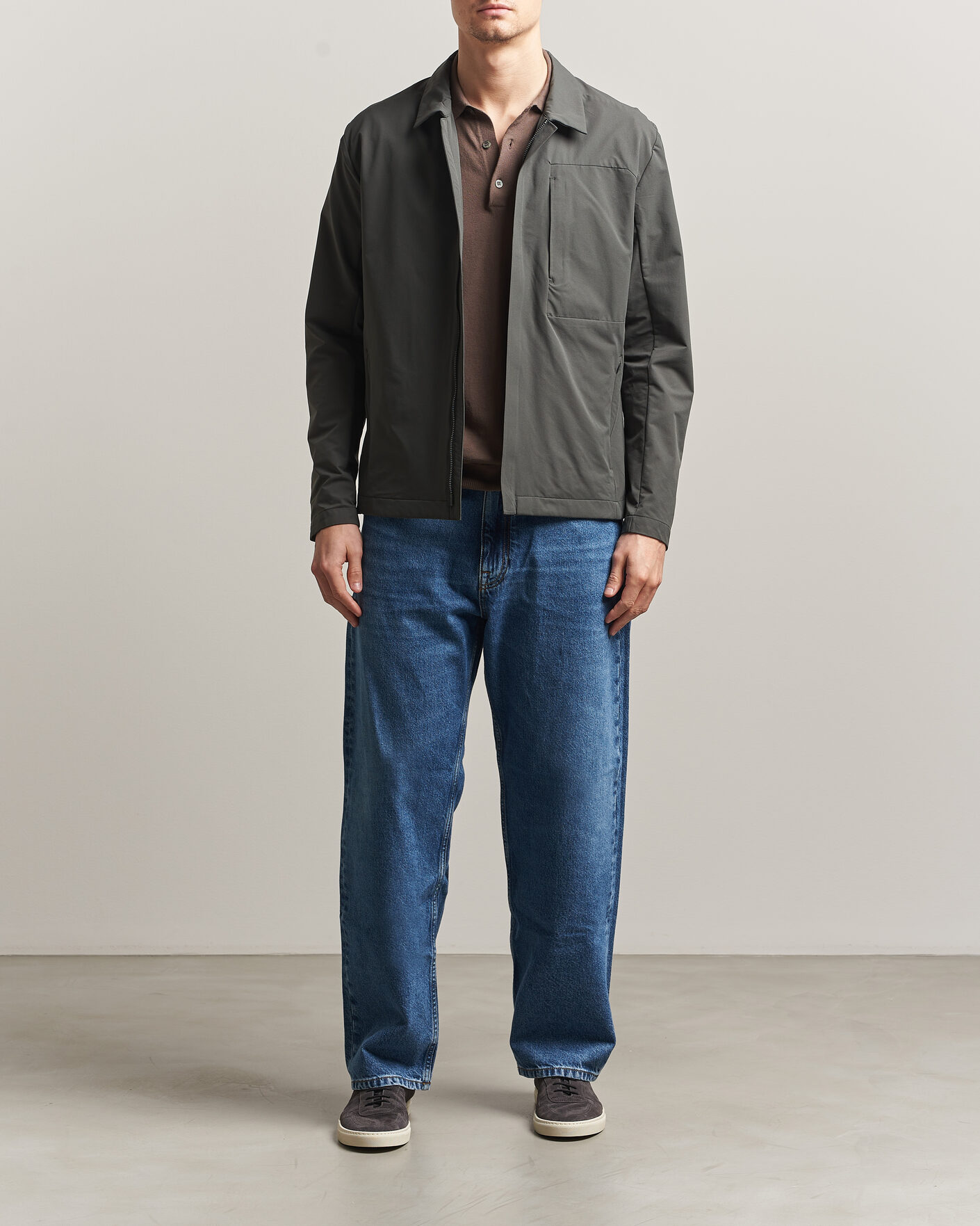 Herre | Jakker | Scandinavian Edition | Merge II Stretch Shirt Jacket Dark Olive