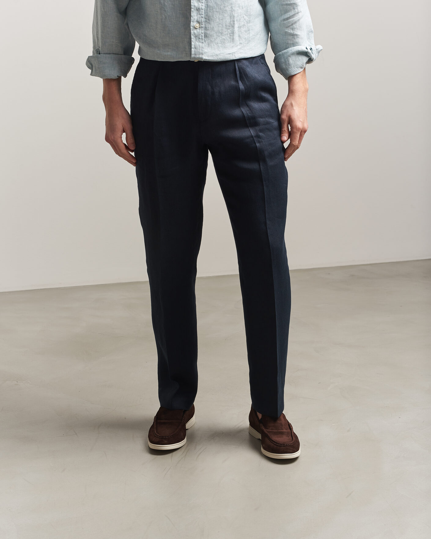 Herre | Loafers | Charles Tyrwhitt | Suede Slip On Loafers Chocolate Brown