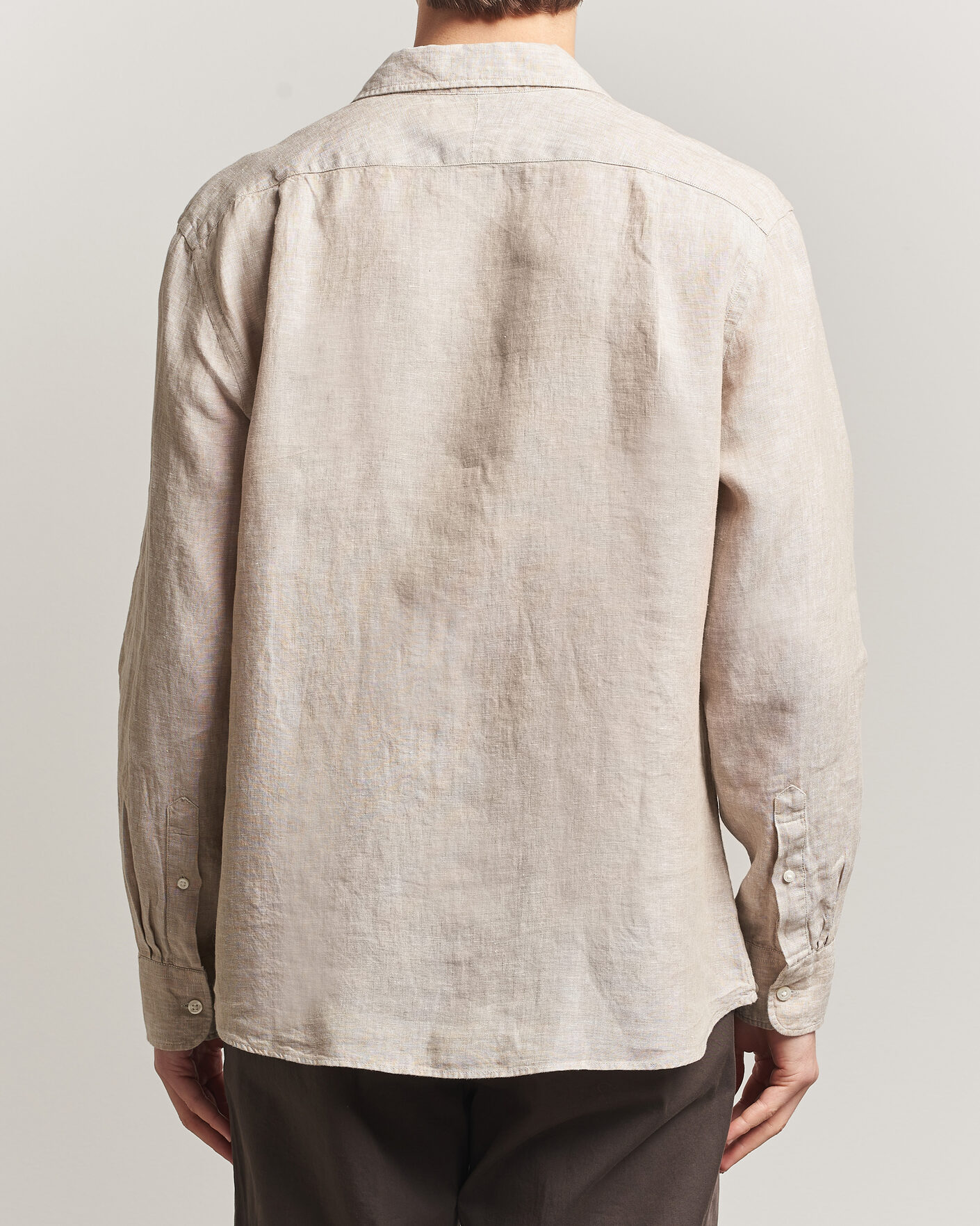 Herre | Skjorter | Charles Tyrwhitt | Pure Linen Slim Fit Shirt Oatmeal